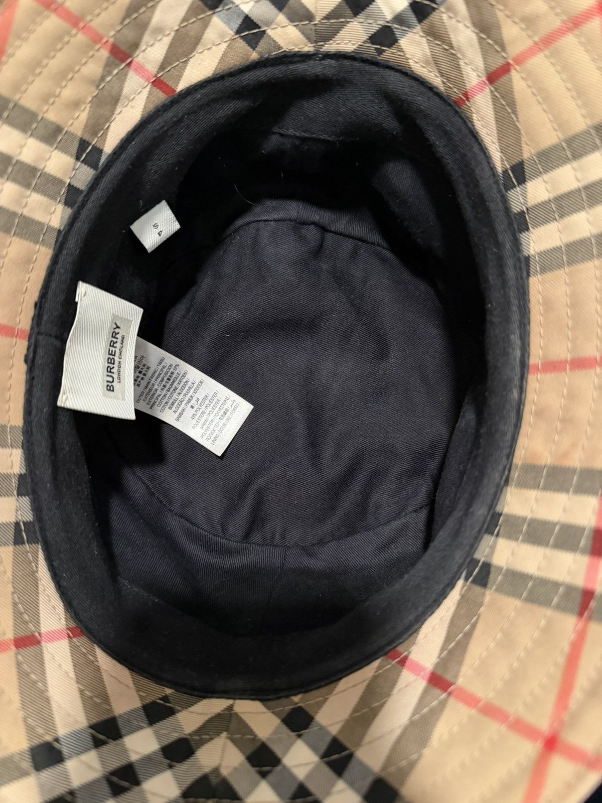 Burberry Check Cotton Bucket Hat Size ONE SIZE - 11 Thumbnail