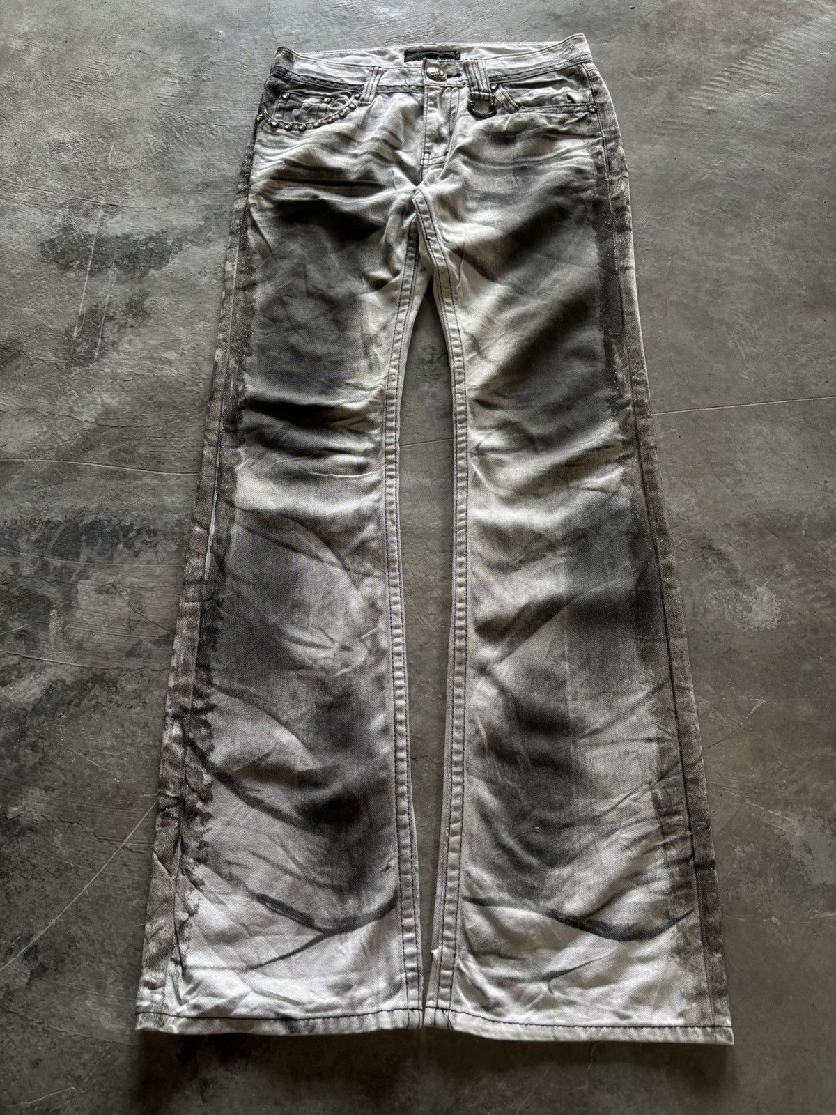 FLARE XFRM japanese dirty wash studded with glittered side