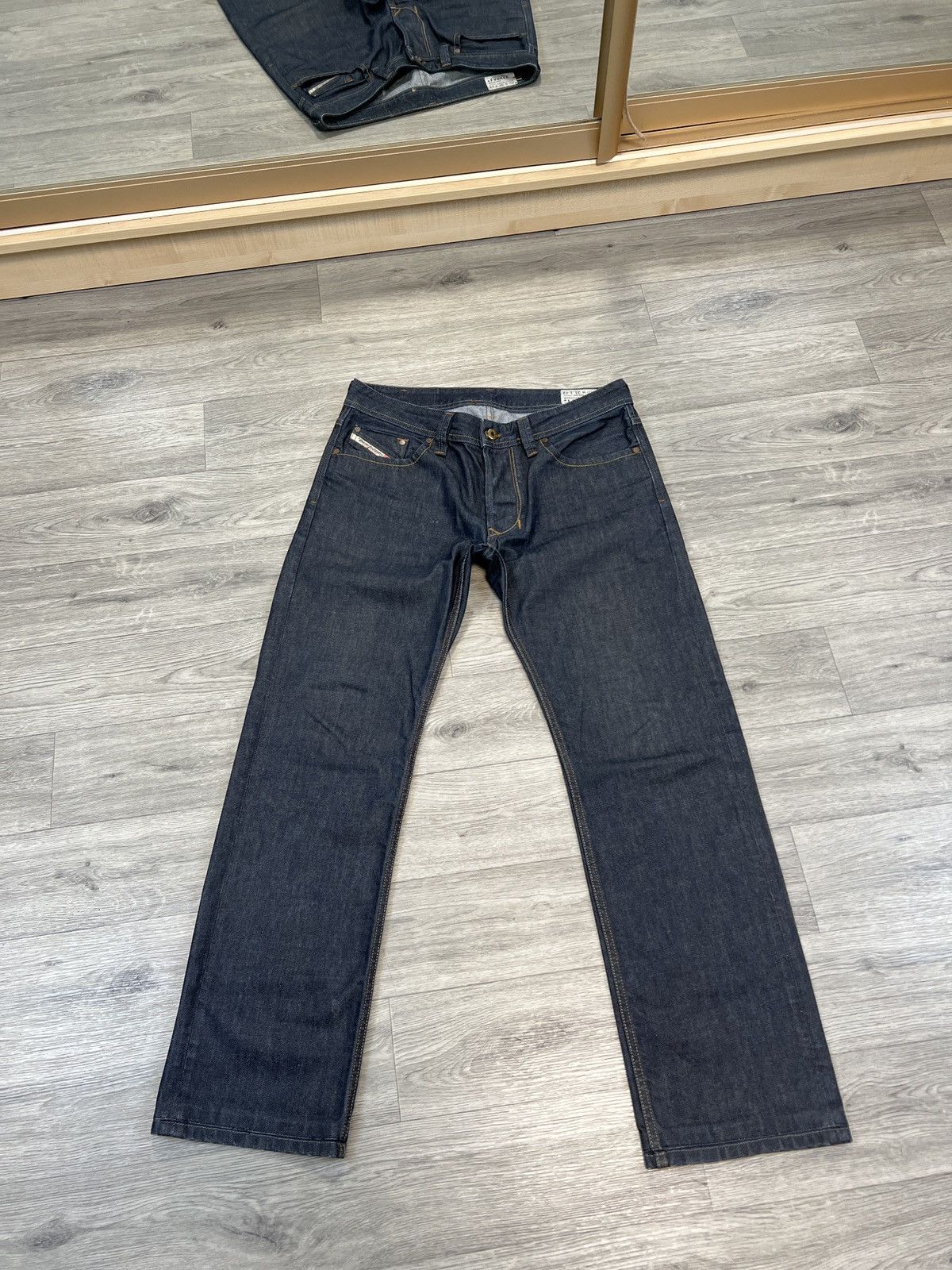 Diesel Vintage Diesel Industry Denim Jeans Straight Fit Dark Wash Size US 31 - 6 Thumbnail