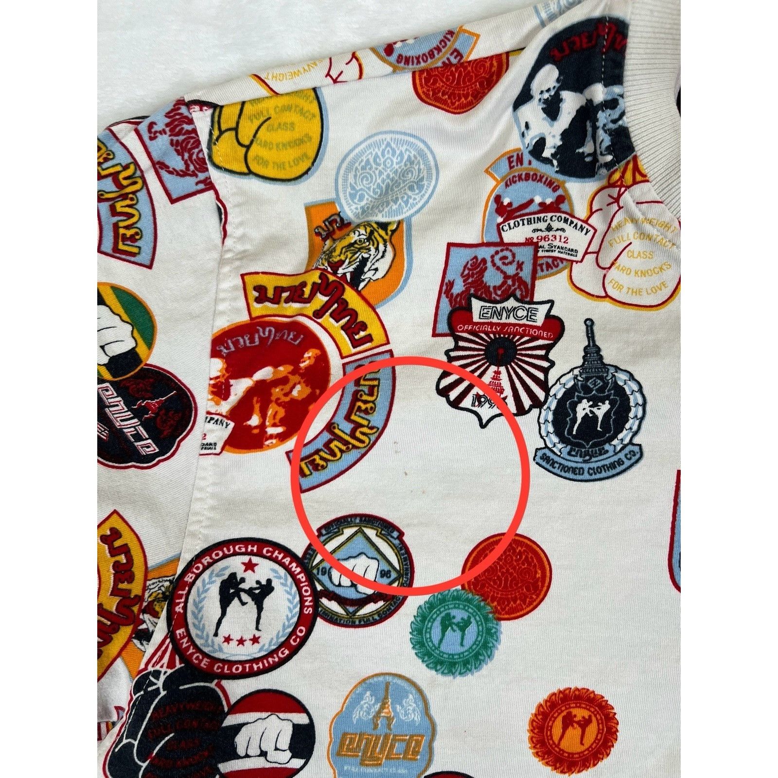 Enyce Vintage Enyce T-Shirt Y2K All Over Print Size XL Boxing Size US XL / EU 56 / 4 - 3 Thumbnail