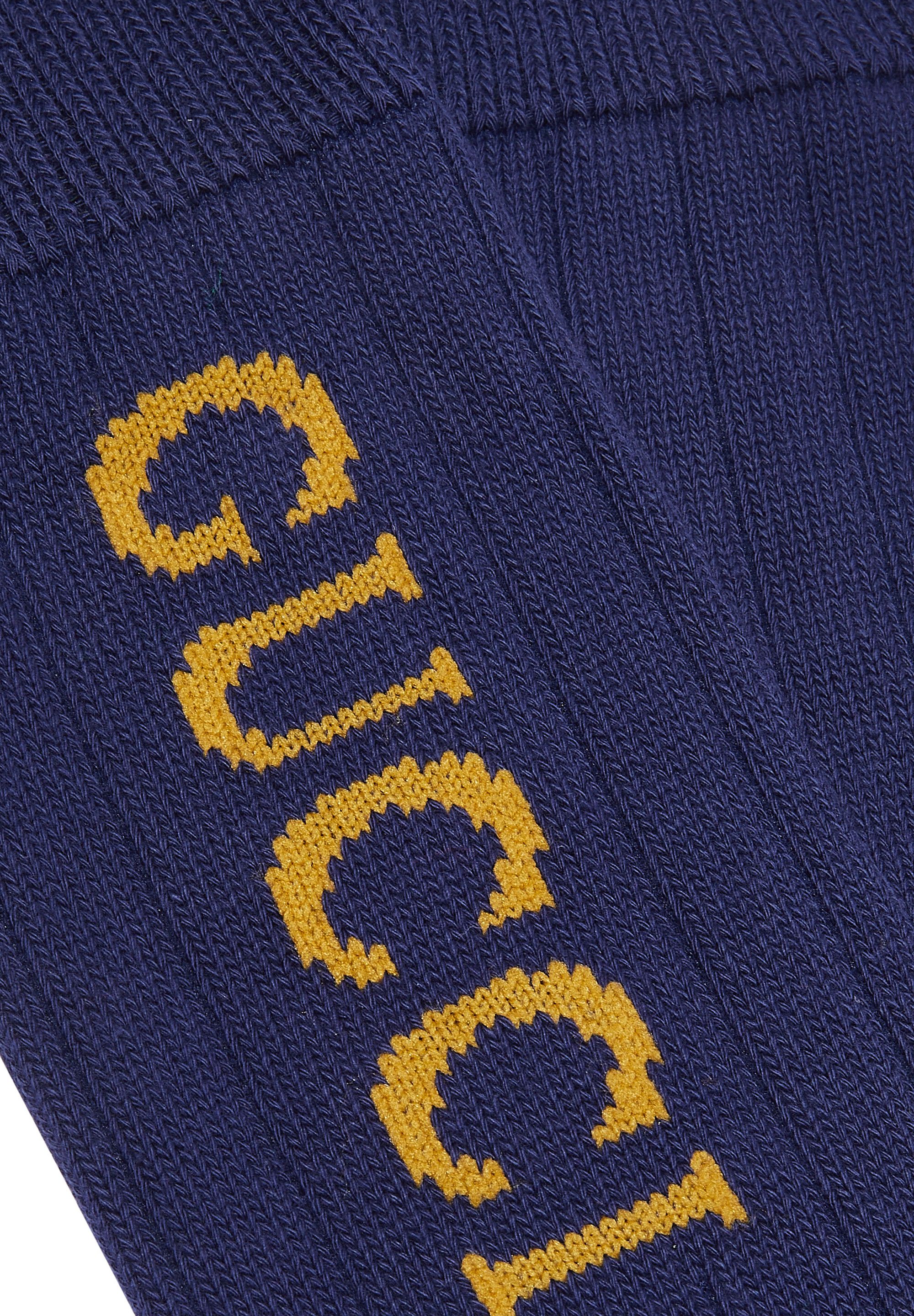 Gucci GUCCI - INTARSIA LOGO PRINT SOCKS, NIGHT BLUE, SIZE M Size ONE SIZE - 2 Thumbnail
