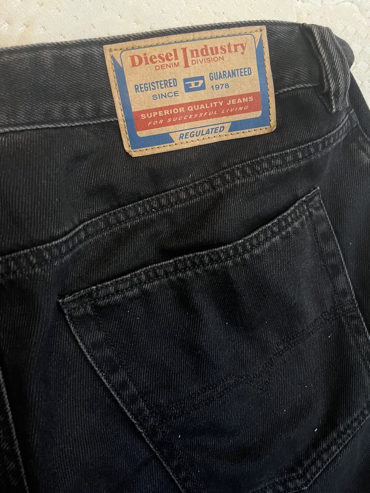 Designer × Diesel Diesel Regulated Black jeans Size US 38 / EU 54 - 4 Thumbnail