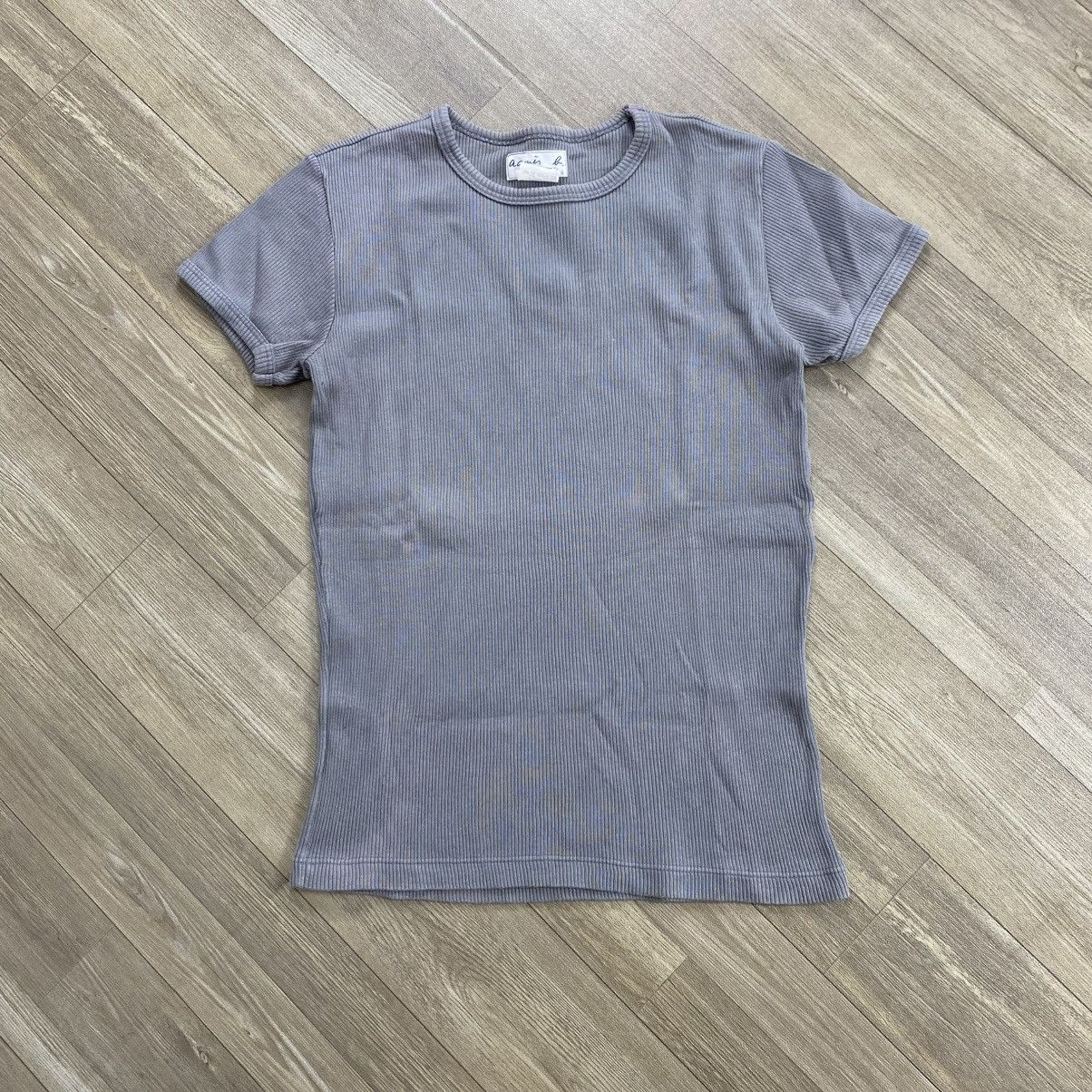 agnes b. 1990s Vintage Agnes B Homme Grey Basic Tee Luxury Size US XS / EU 42 / 0 - 1 Thumbnail