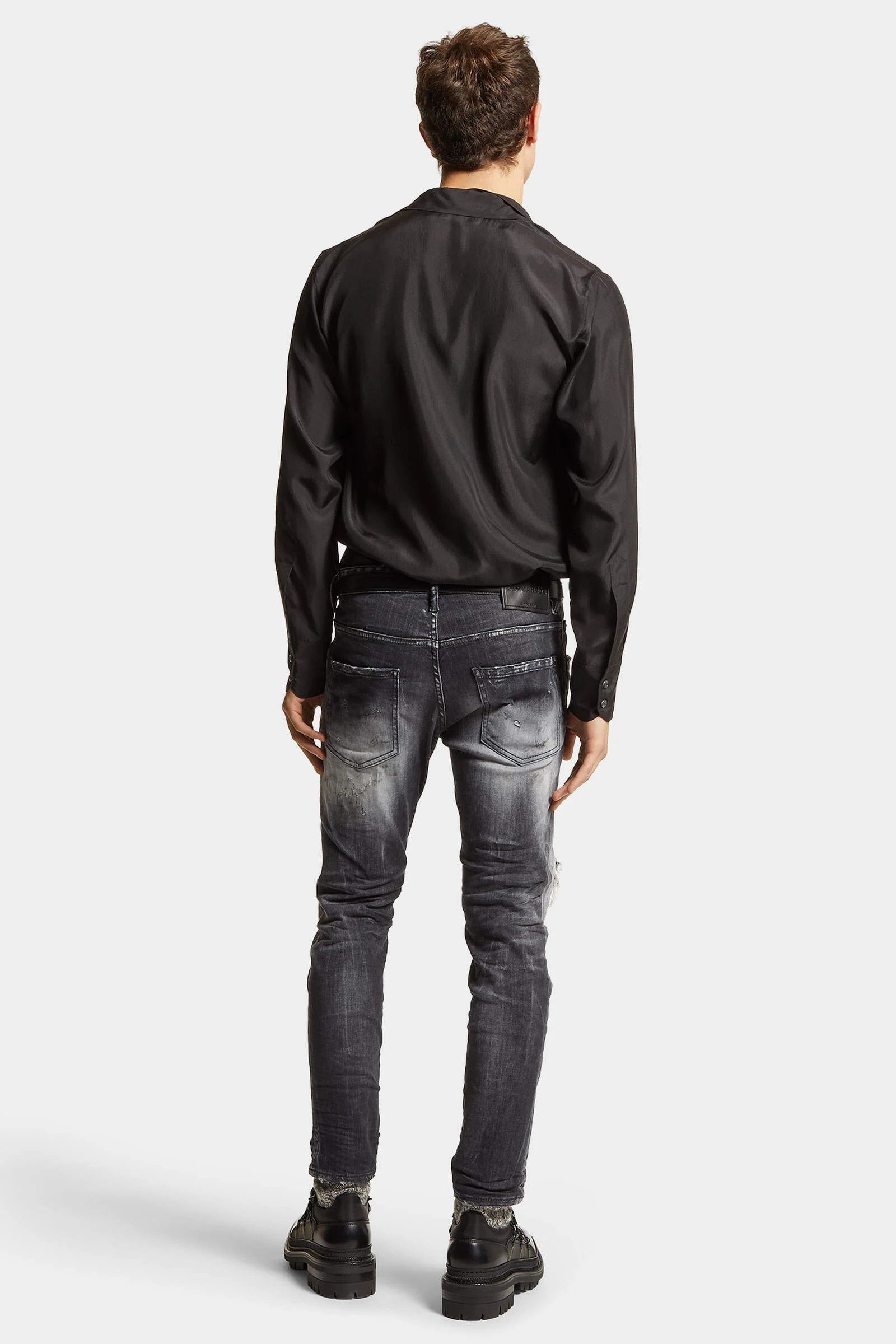 Dsquared2 o1mle0126 Jet Set Wash Skater Jeans in Black Size US 32 / EU 48 - 4 Thumbnail
