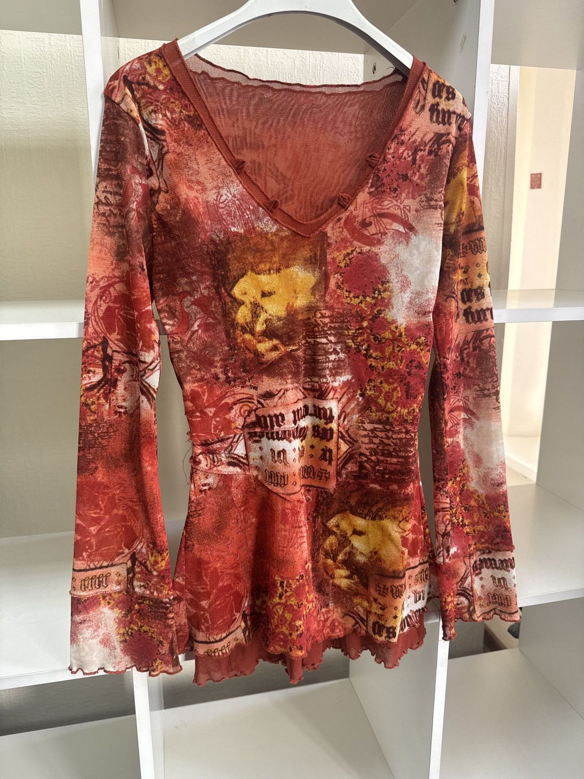 Jean Paul Gaultier × Vintage Vintage Mesh Multilayer Avant-Garde JPG Style Blouses Size M / US 6-8 / IT 42-44 - 5 Thumbnail