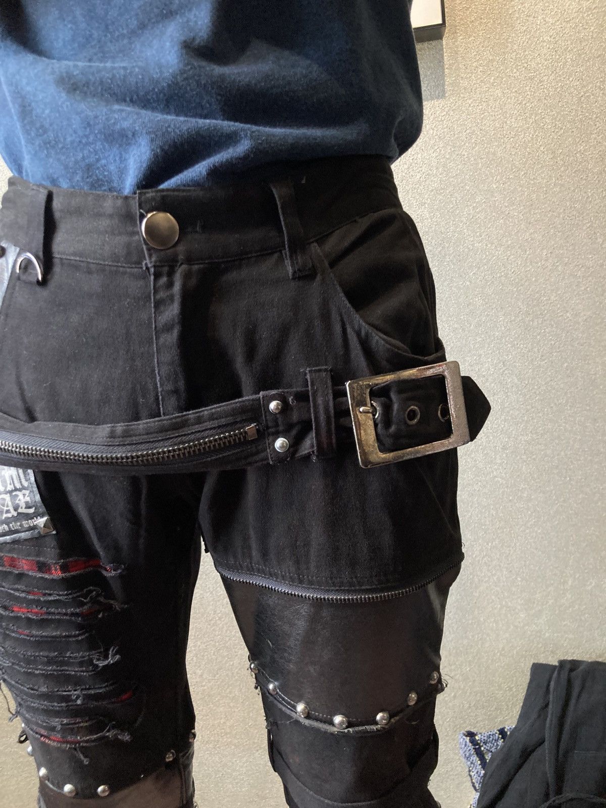 Sex Pot ReVeNGe Sex Revenge Revenge Bondage Punk Pants patchwork Leather Size US 30 / EU 46 - 5 Thumbnail