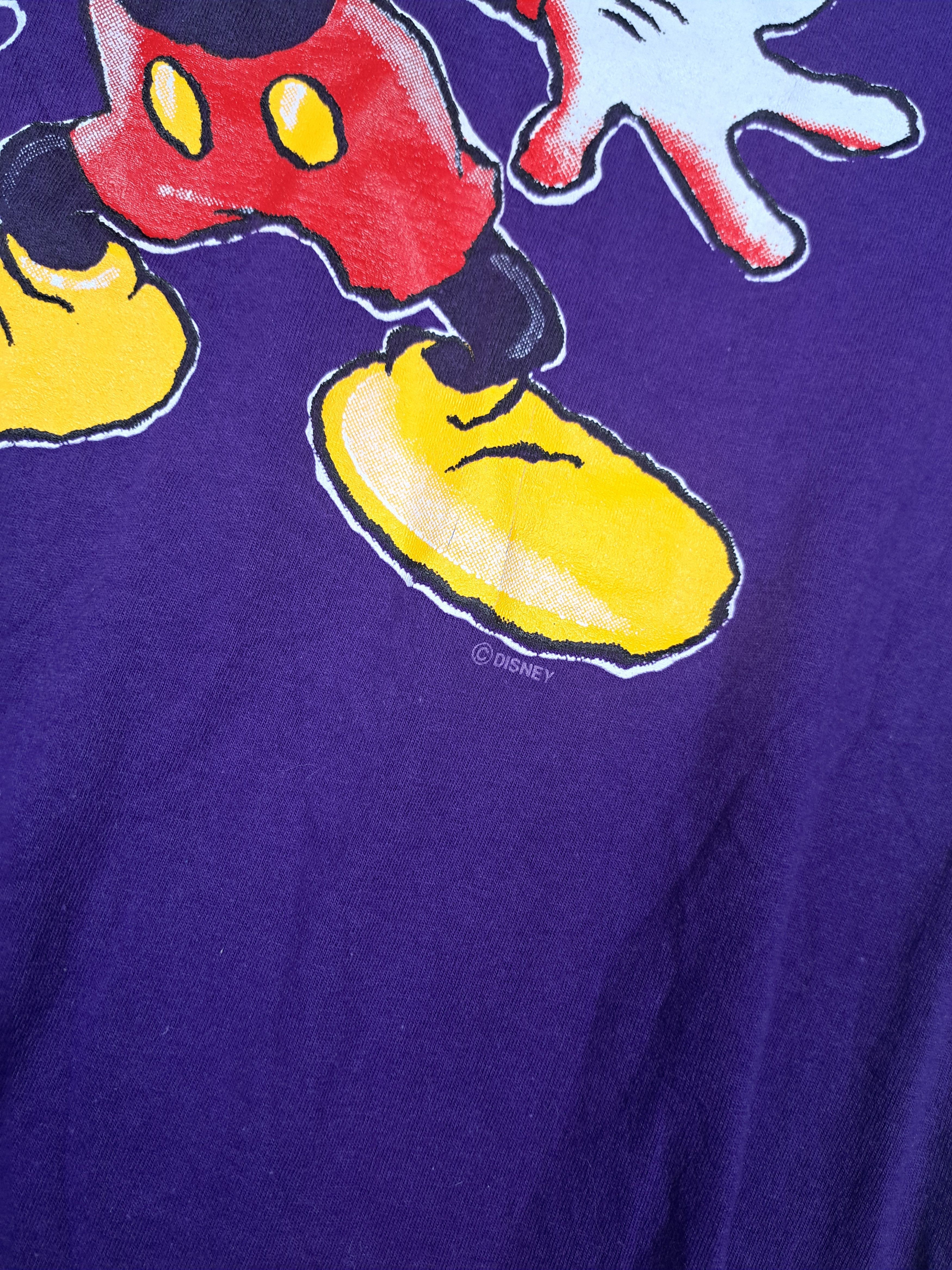 Disney Vintage 90s Disney Orlando Mickey Mouse Tee Velvet Sheen Size US L / EU 52-54 / 3 - 4 Thumbnail