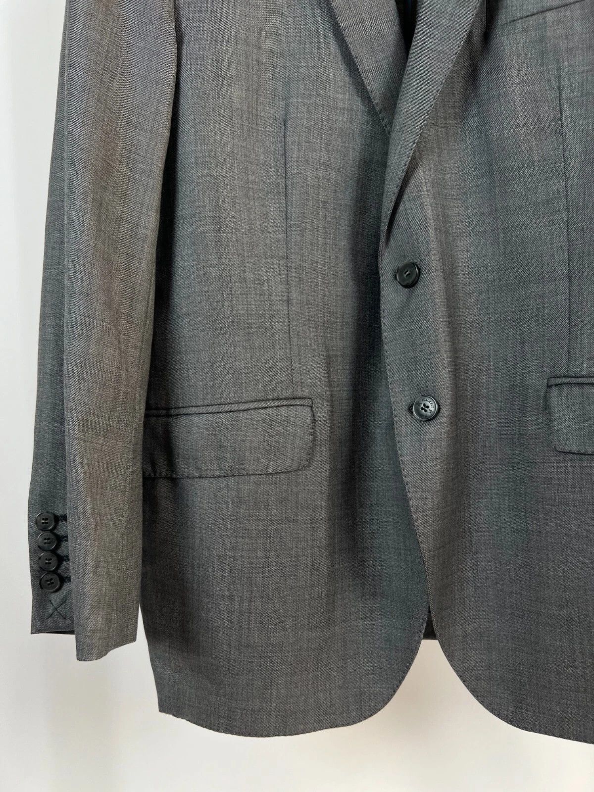 Hackett × Loro Piana Hackett Mayfair ing Loro Piana 120's Wool Grey Blazer Size 48R - 6 Thumbnail