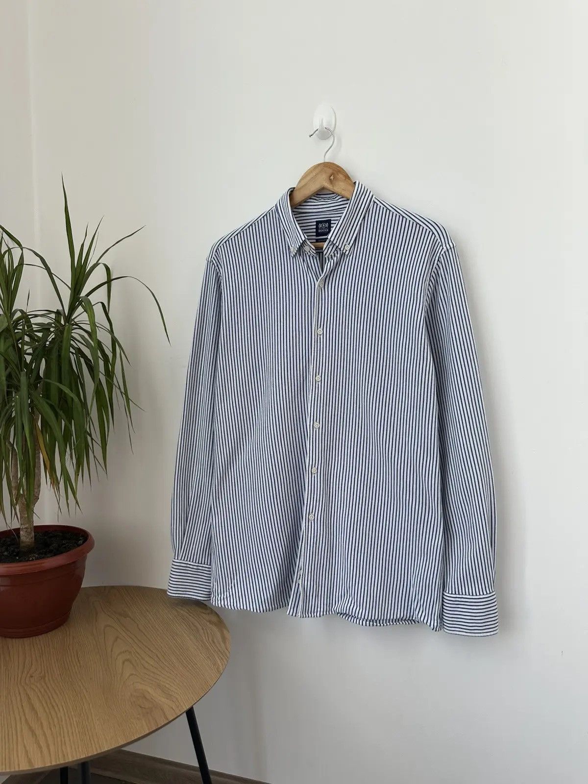 Boggi Vintage Boggi Milano Blue Striped Mens Shirt Size US S / EU 44-46 / 1 - 2 Thumbnail