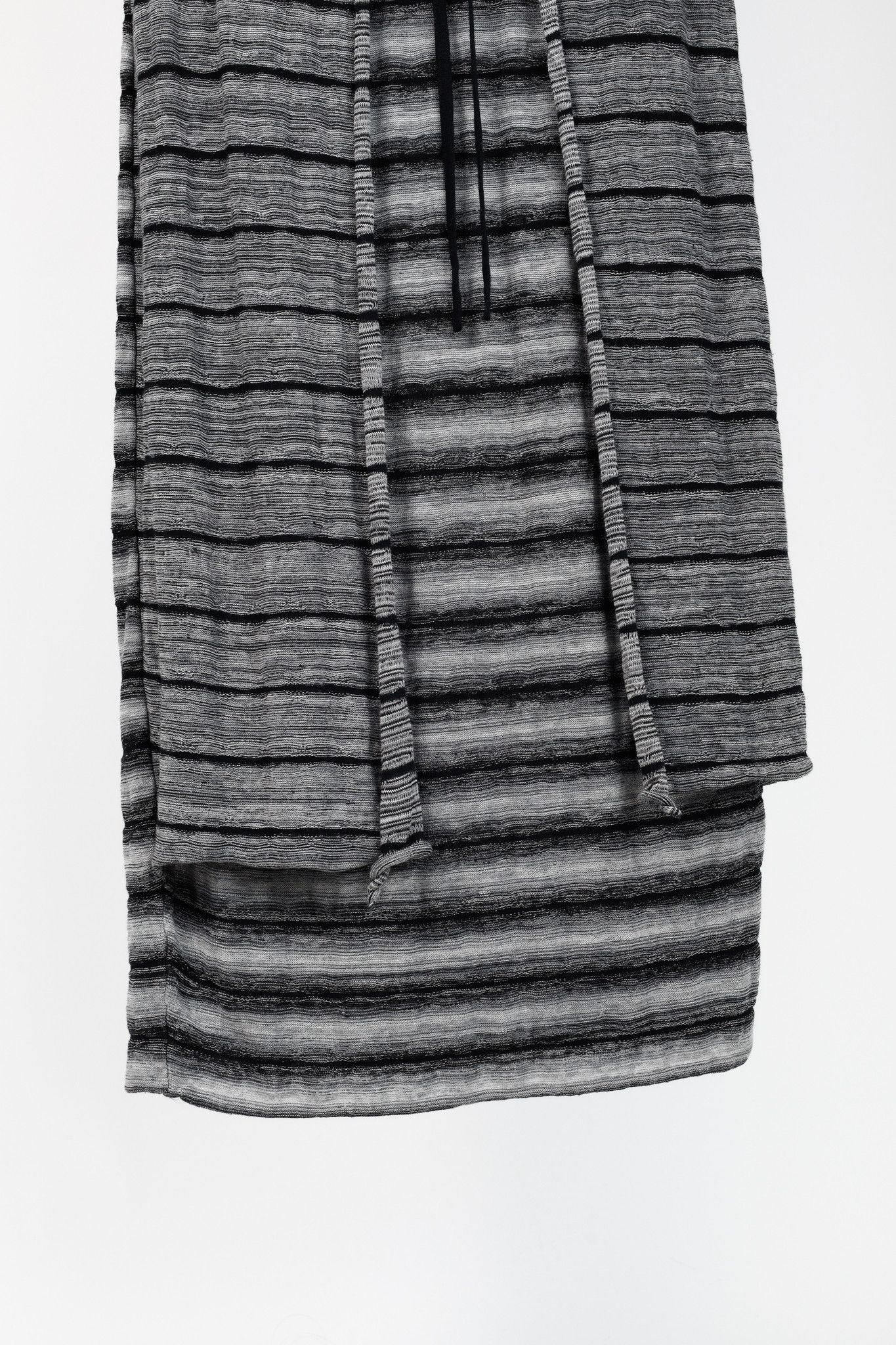 Sarah Pacini Sarah Pacini Grey & Black Striped-Knit Maxi Dress Size ONE SIZE - 7 Thumbnail