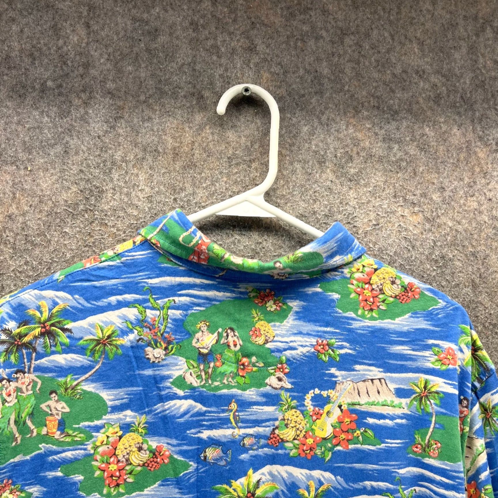 Polo Ralph Lauren Polo Ralph Lauren Polo Shirt Men L Blue Green Hawaiian Floral AOP, Short Sleeve, Button, Logo, 44 Chest, Regular Fit, Vintage No Size US L / EU 52-54 / 3 - 6 Thumbnail