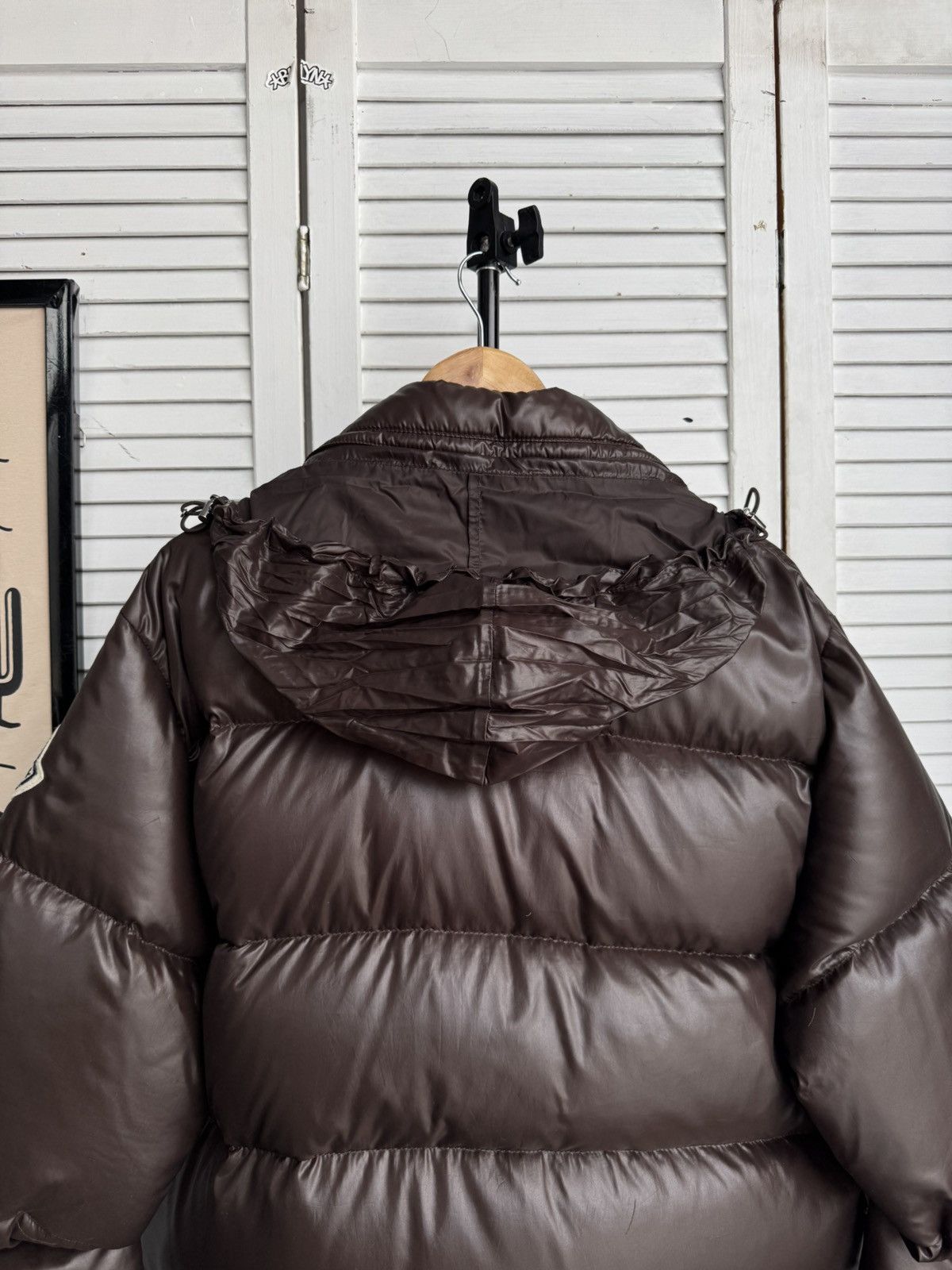 Moncler Moncler Maya Chocolate Brown Glossy Down Puffer Jacket Size US XL / EU 56 / 4 - 23 Thumbnail