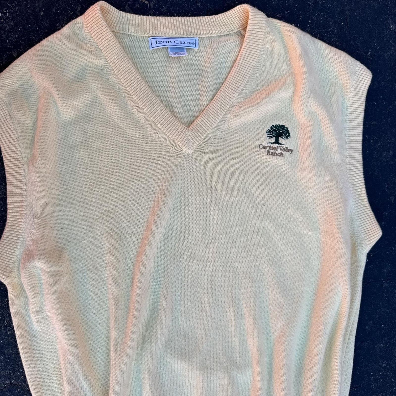 Izod Vintage 90s IZOD Golfers Yellow Sweater Vest – Size Large Size US L / EU 52-54 / 3 - 3 Thumbnail