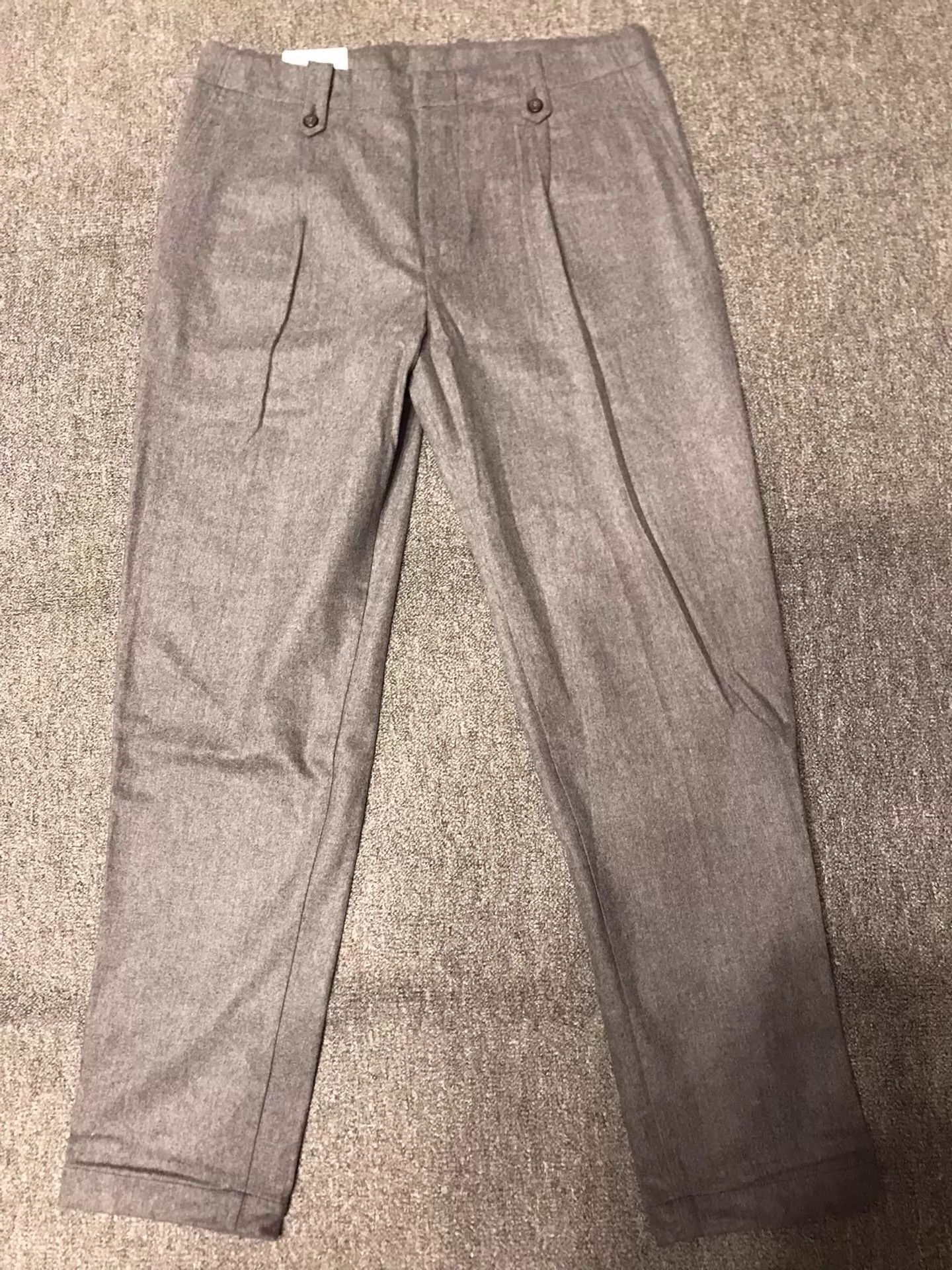 Eleventy eleventy gray straight wool-cashmere chinos 36 new Size US 36 / EU 52 - 1 Thumbnail