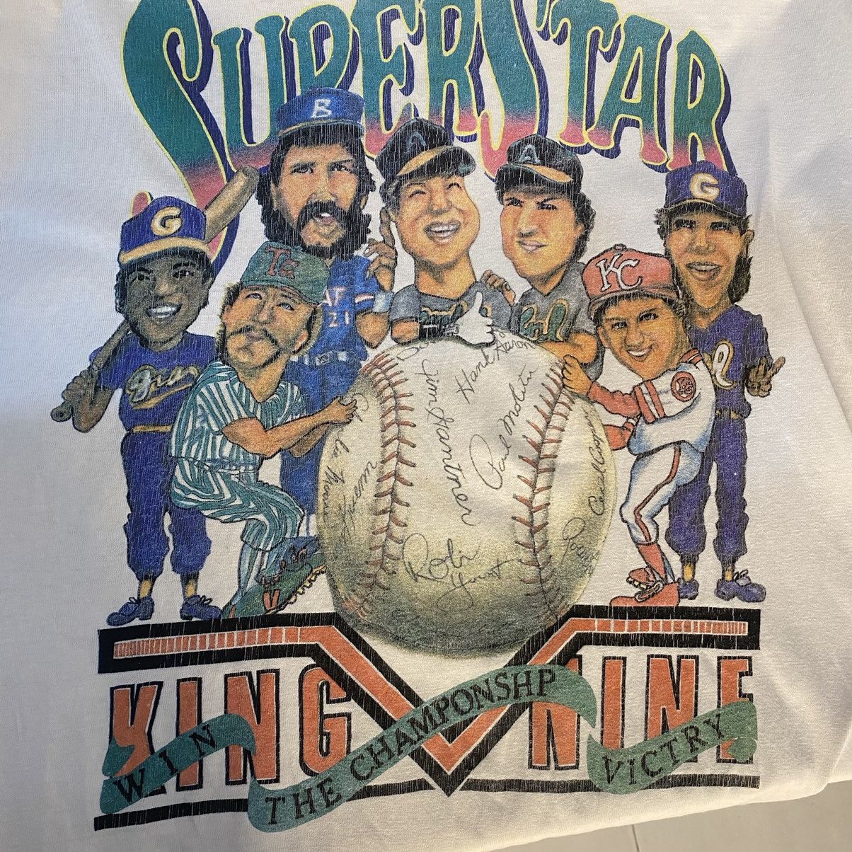 Single stich Distress Vintage 80s/90s MLB Superstar T-Shirt