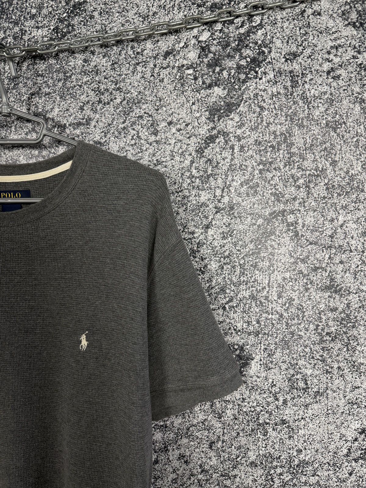 Polo Ralph Lauren Polo Ralph Lauren Basic Waffle T-Shirt Pony Logo Gray XL Size US XL / EU 56 / 4 - 2 Thumbnail
