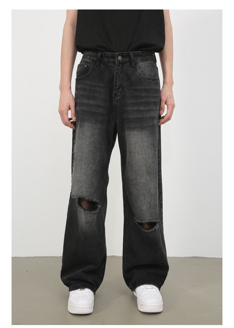 Japanese Brand American distressed street hip hop washed ripped jeans Size US 32 / EU 48 - 1 Thumbnail
