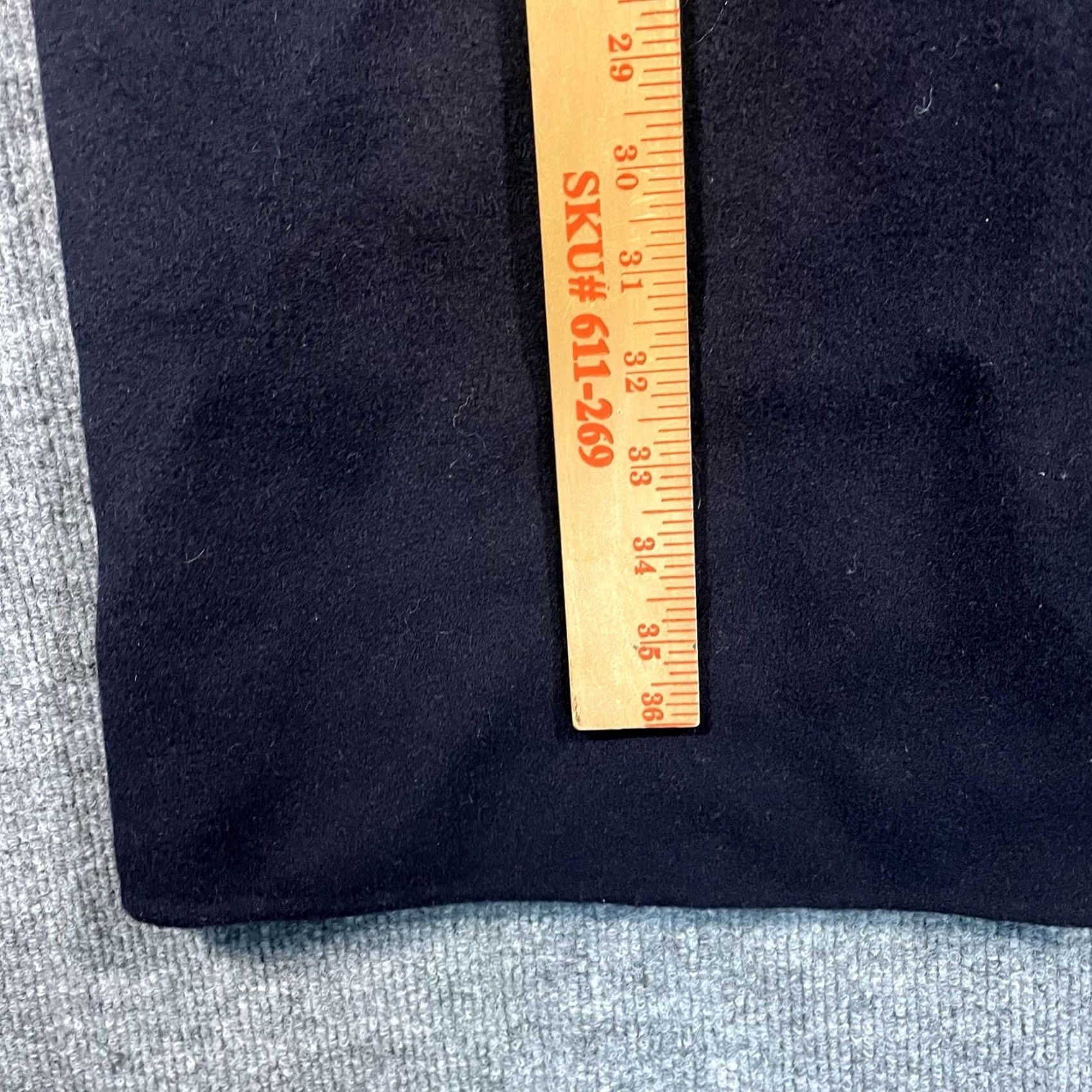 Theory Theory Trench Coat Women Coat Dark Blue Buckle Collared Wool Blend Size M Regular Fall Classic Long Sleeve 42% Cotton 41% Polyester 17% Wool- 59? Size M / US 6-8 / IT 42-44 - 4 Thumbnail