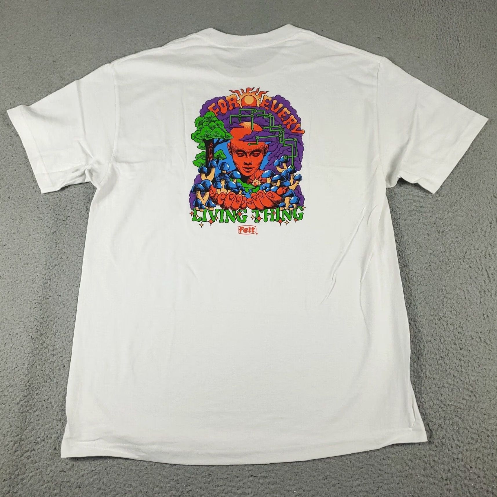 FELT VINTAGE For Every Living Thing Men's T-Shirt Large White Logo Graphic Casual All Seasons Size US L / EU 52-54 / 3 - 4 Thumbnail