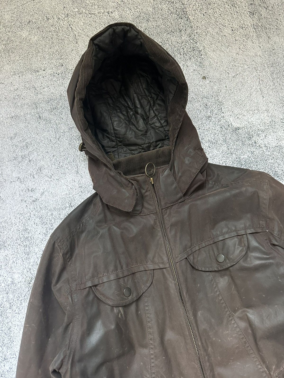 Barbour Vintage Wax Barbour Zip Jacket Distressed Fit Brown Size L / US 10 / IT 46 - 9 Thumbnail