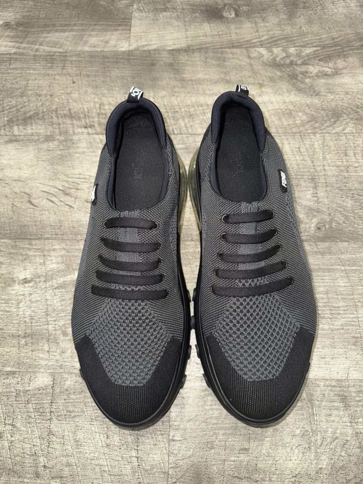 Fendi Fendi Men’s Slip-On Logo Calfskin Mesh Low Top Sneakers Size US 10 / EU 43 - 3 Thumbnail