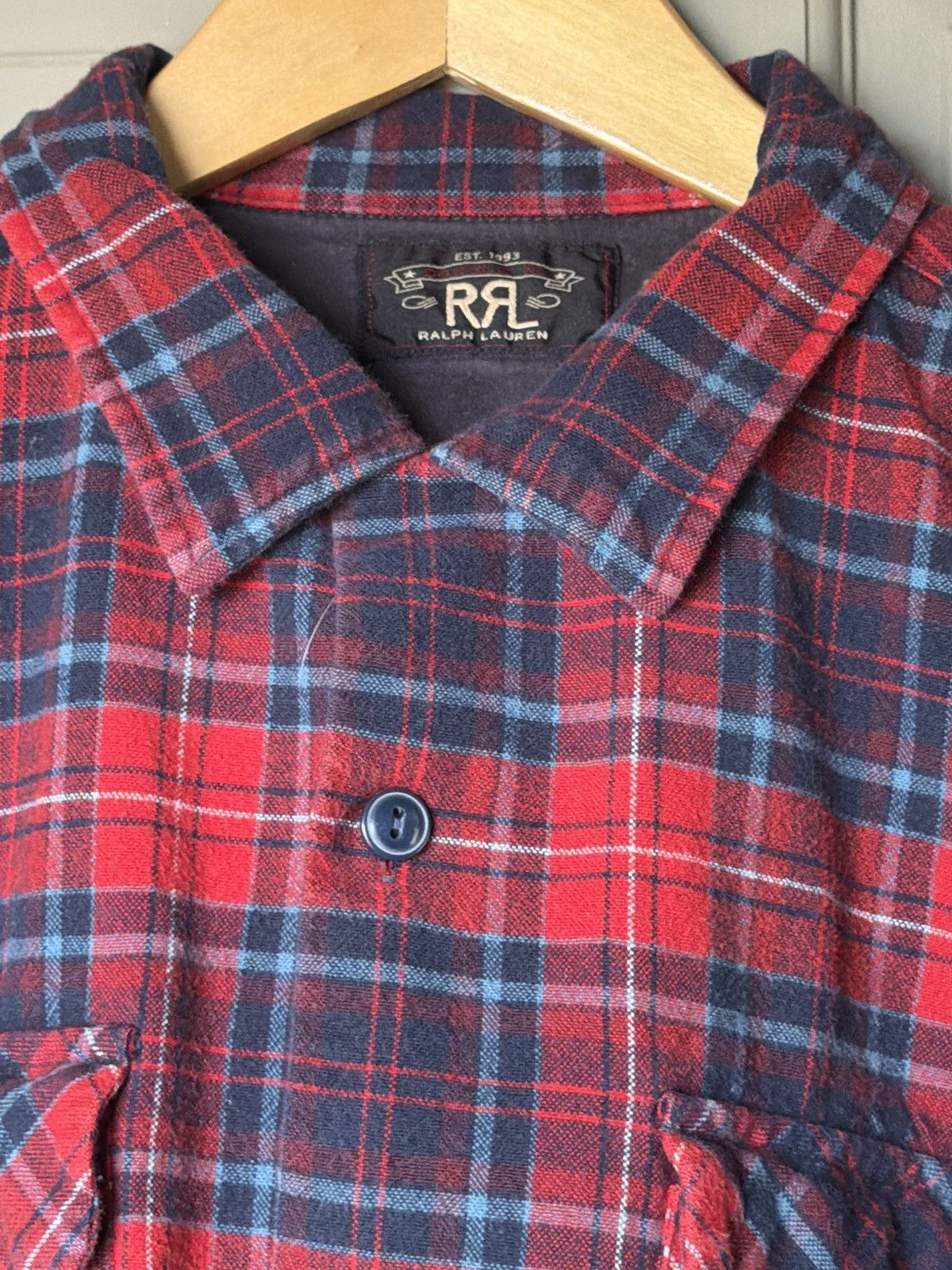 RRL Ralph Lauren RRL Plaid Flannel Club Shirt Size US L / EU 52-54 / 3 - 3 Thumbnail