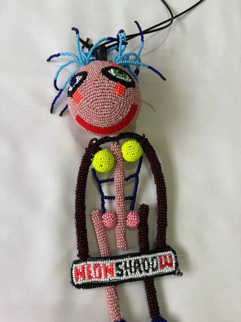 Walter Van Beirendonck Cute Beaded Doll Pendant Necklace. Size ONE SIZE - 8 Thumbnail