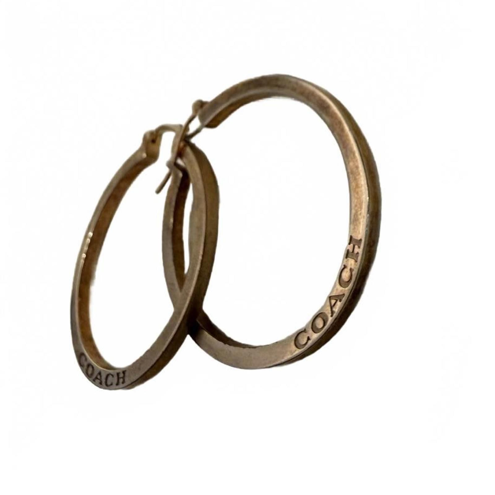 Coach Auth Coach Gold Hoop Earrings- GUC Size ONE SIZE - 3 Thumbnail