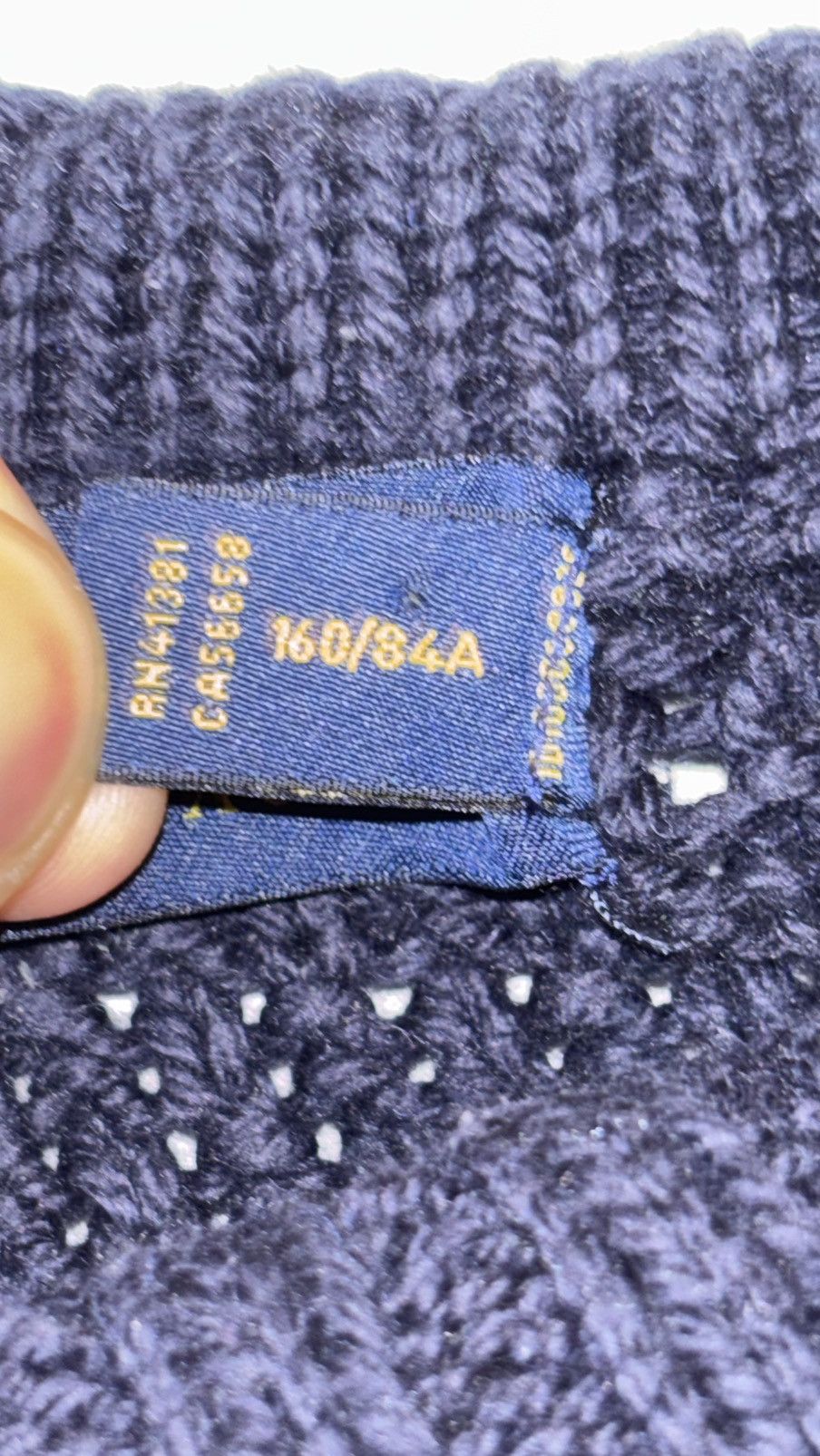 Polo Ralph Lauren Polo Ralph Lauren Navy Cable Knit Sweater -Cotton & Cashmere Size US S / EU 44-46 / 1 - 4 Thumbnail
