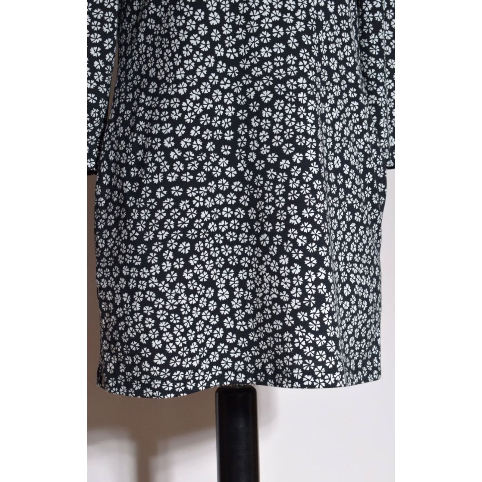 Marimekko Marimekko Shirt Dress Floral 3/4 Sleeve XS Black White Pocket Womens Size XS / US 0-2 / IT 36-38 - 3 Thumbnail