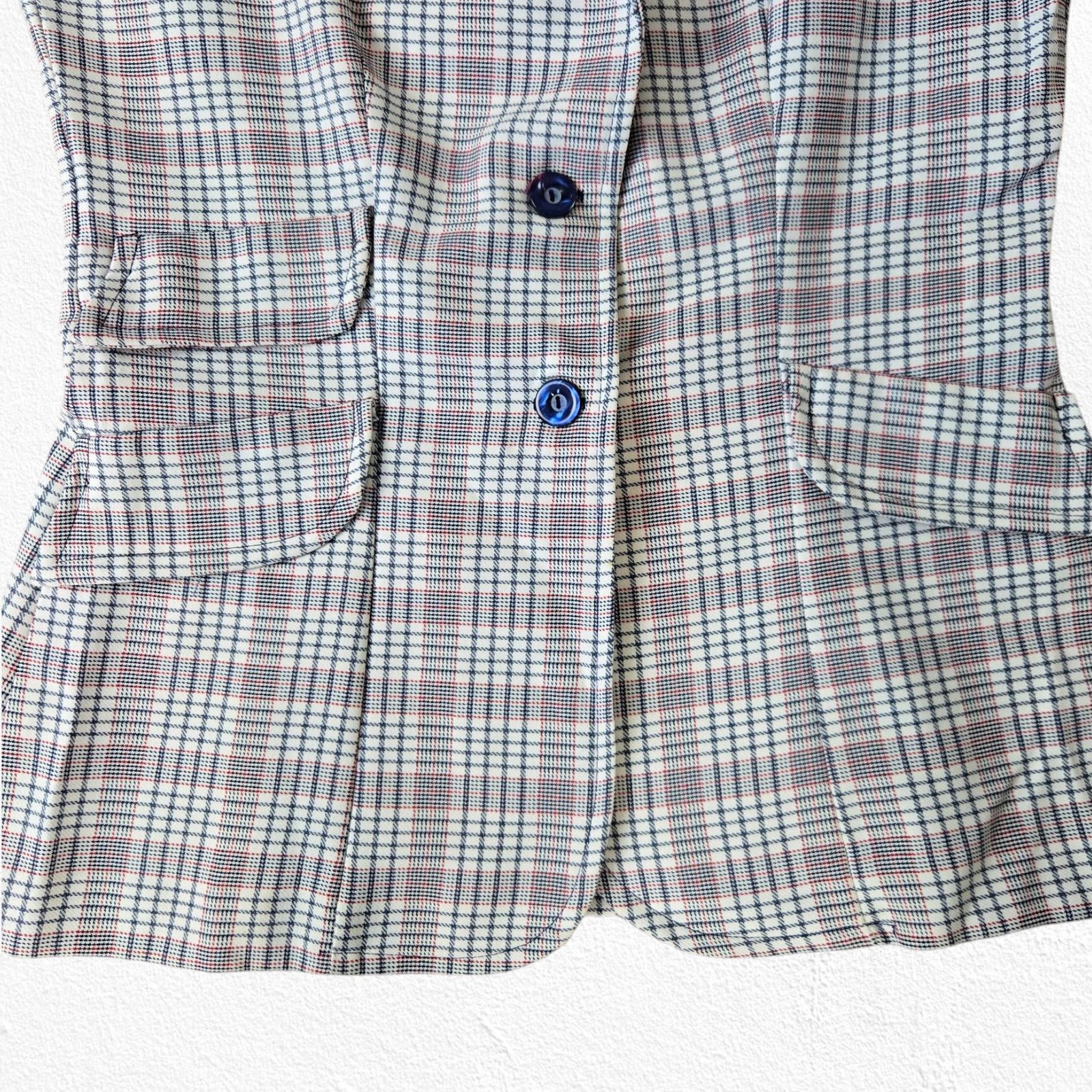 Vintage 1960s Mod Plaid Tailored Blazer Size 4 Size S / US 4 / IT 40 - 7 Thumbnail