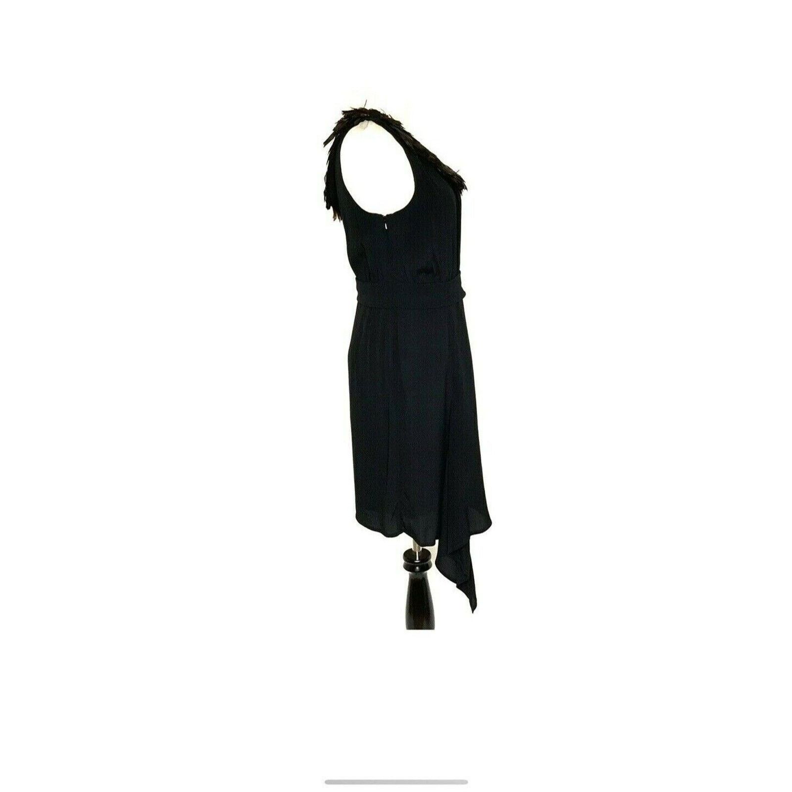 Black Halo Black Halo Feather One Shoulder Party Cocktail Dress Size 4 Size S / US 4 / IT 40 - 6 Thumbnail