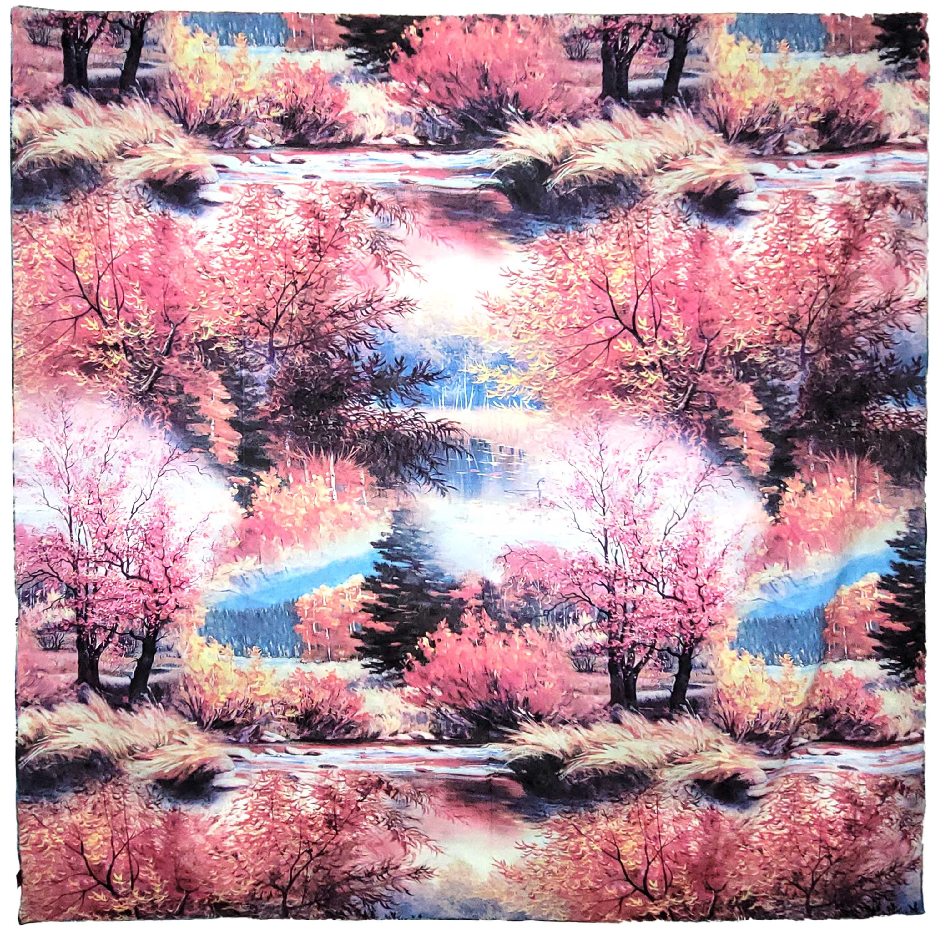 Other NWT Double-Sided Silk Scarf 52"x52" Large Square Wrap 3411 Size ONE SIZE - 1 Thumbnail