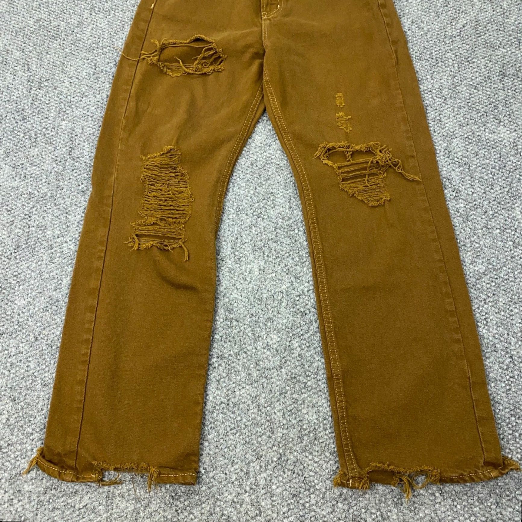 Urban Outfitters Urban Outfitters Womens Jeans 28 Regular Brown Distressed Straight Denim 5-Pocket Inseam 29 Size 29" - 6 Thumbnail