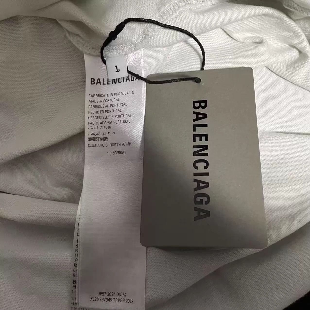 Balenciaga Balenciaga SS25 V-Day Solid Logo Print SS Tee Size 2 Size S / US 4 / IT 40 - 4 Thumbnail