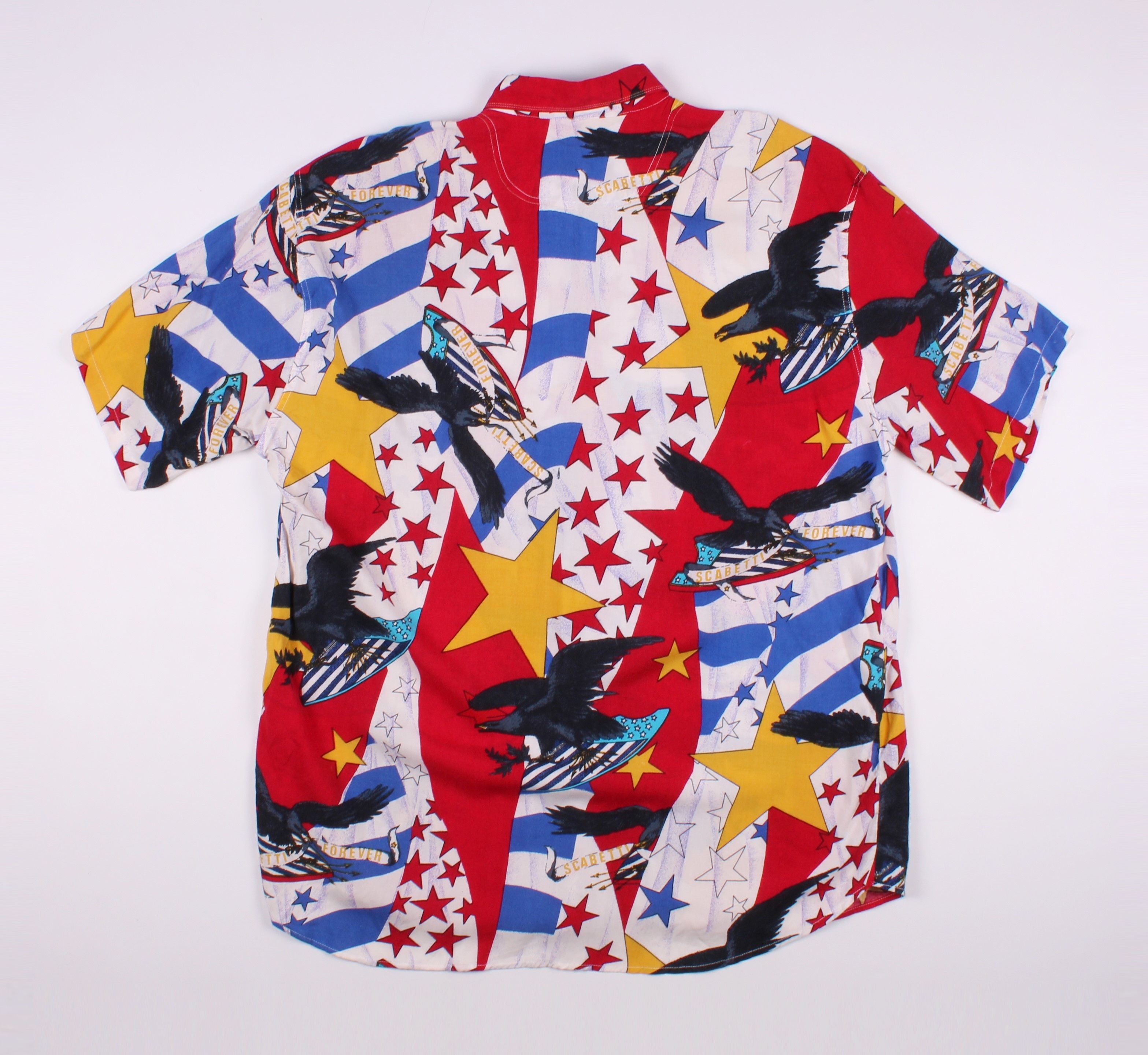 Vintage Vintage 90's Scabetti American Short Sleeve Shirt Size US L / EU 52-54 / 3 - 8 Thumbnail