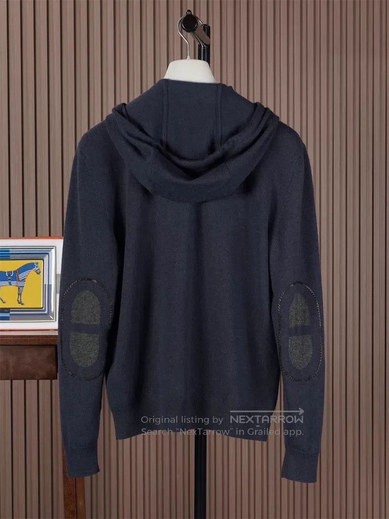 Hermes Hermes Men's Hooded Cashmere Coat Size US L / EU 52-54 / 3 - 3 Thumbnail