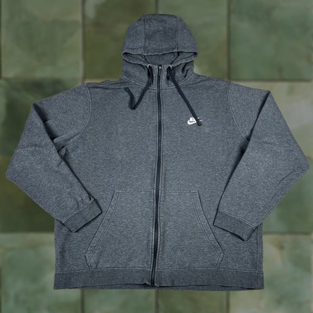 Nike Nike Hoodie Full Zip Gray 2XL Men Classic Outdoor Activewear Swoosh Size US XXL / EU 58 / 5 - 1 Thumbnail