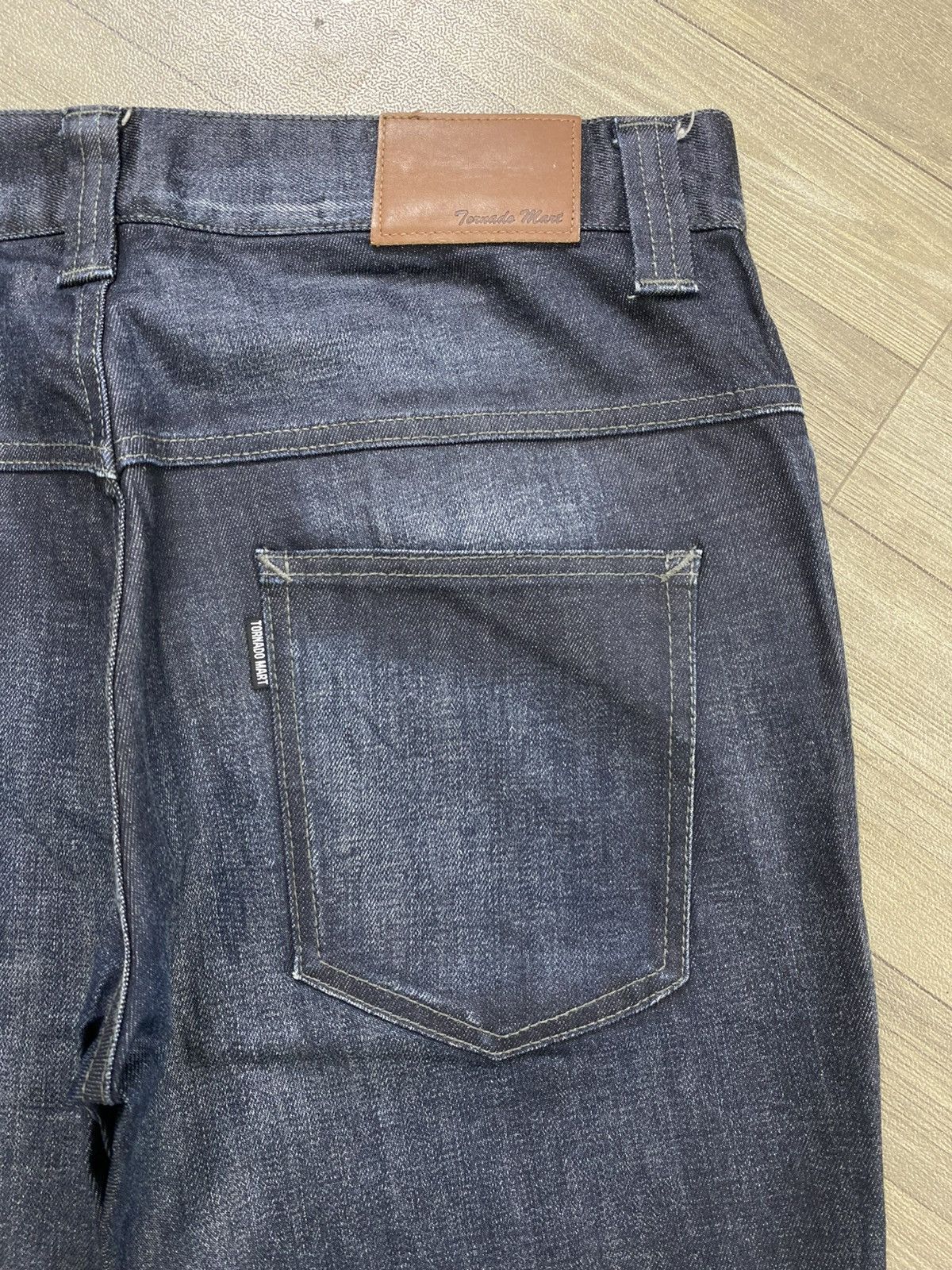 Tornado Mart 2000s Tornado Mart Waxed Clawmark Distressed Flared Jeans Size US 34 / EU 50 - 16 Thumbnail