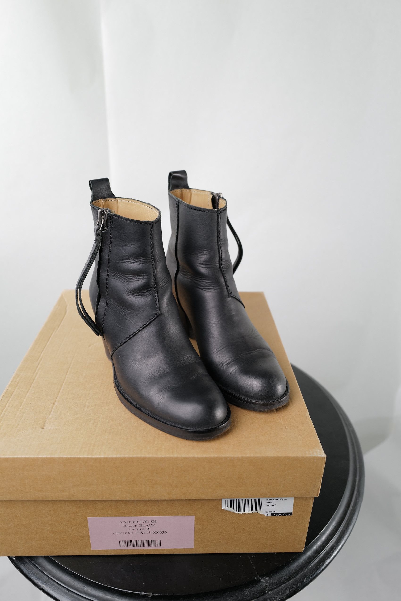 Acne Studios Acne Studios Black Leather Boots Size US 6 / IT 36 - 18 Thumbnail
