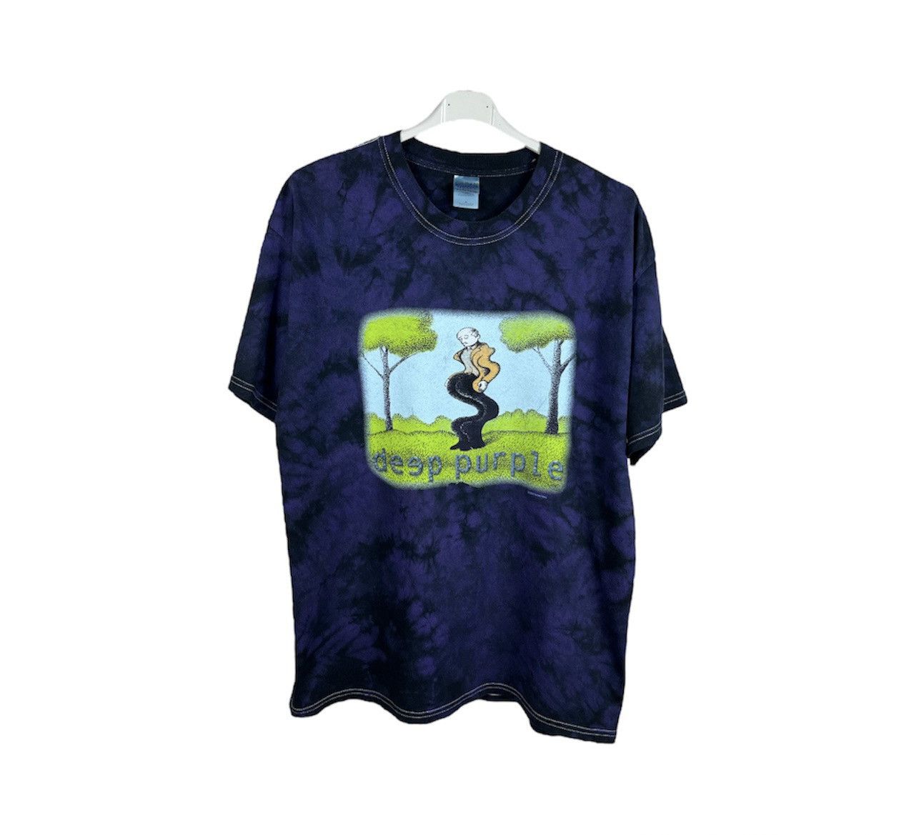 Band Tees × Vintage Vintage Deep Purple tie dye sleeping man artist wave trees Size US XL / EU 56 / 4 - 1 Thumbnail