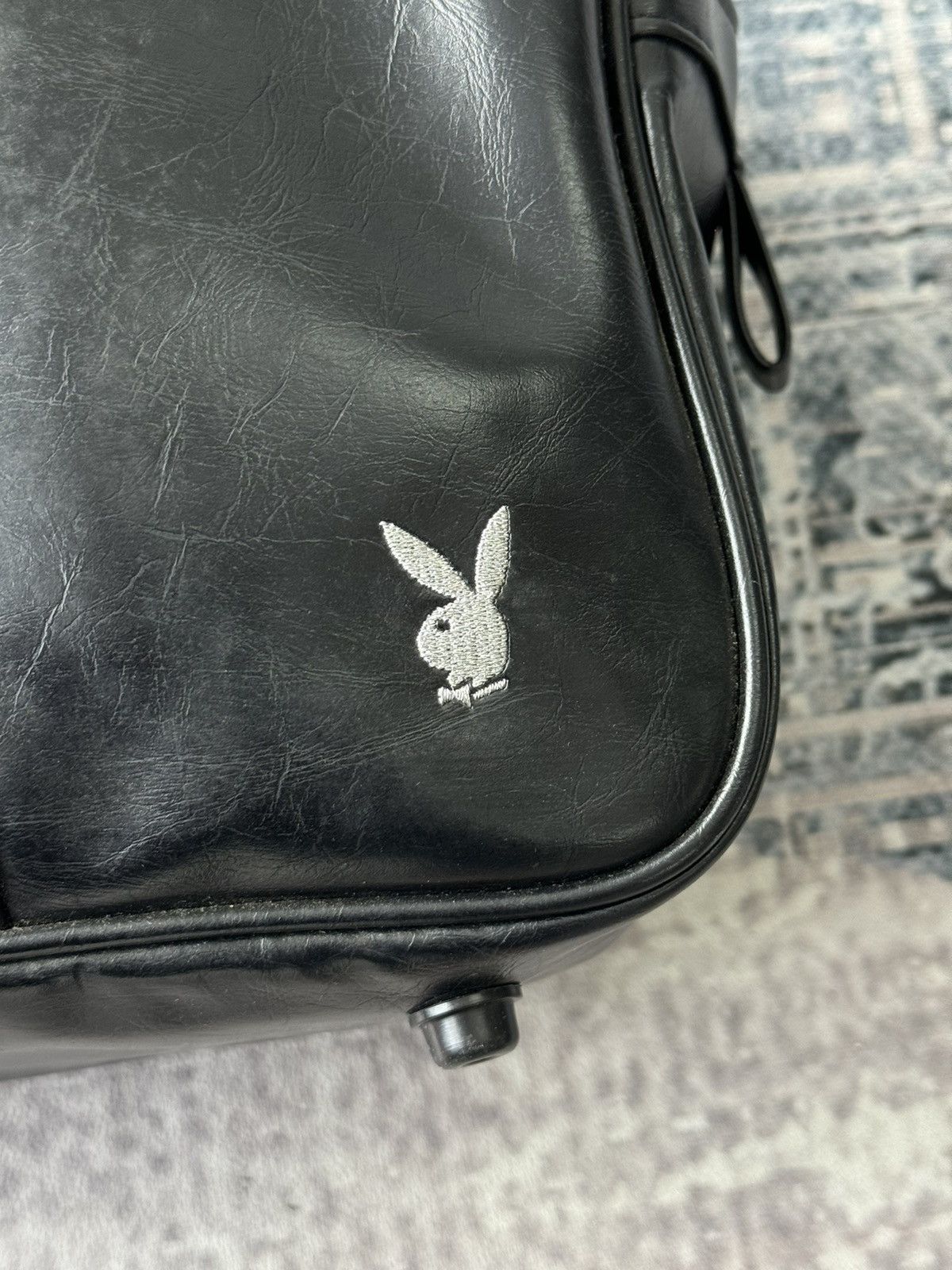 Japanese Brand Playboy Hand Carry Leather Bag Size ONE SIZE - 6 Thumbnail