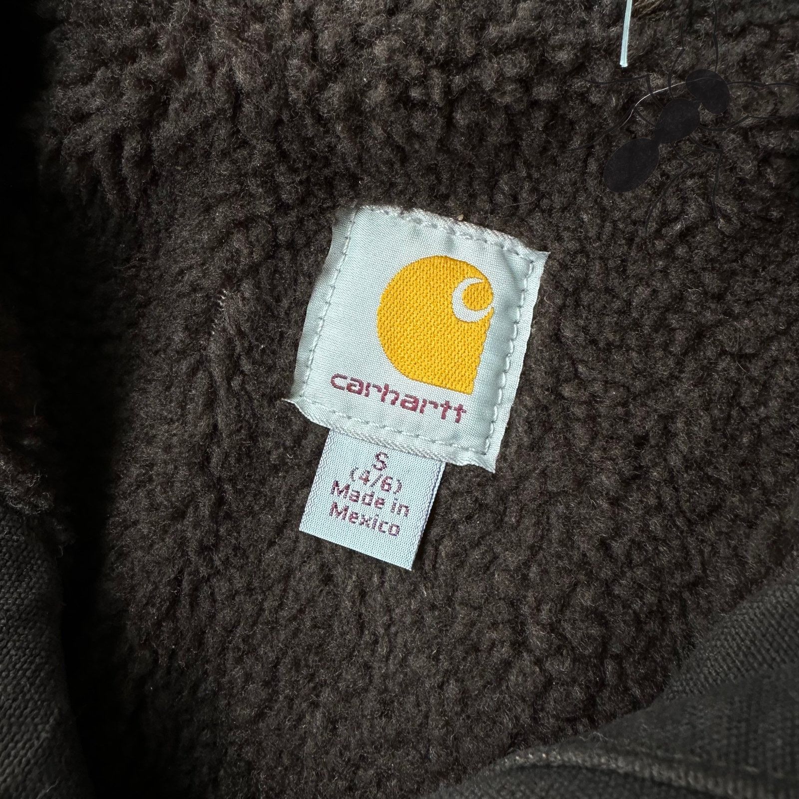 Carhartt × Vintage Carhartt DKB brown Sherpa hooded work wear jacket Size US S / EU 44-46 / 1 - 9 Thumbnail