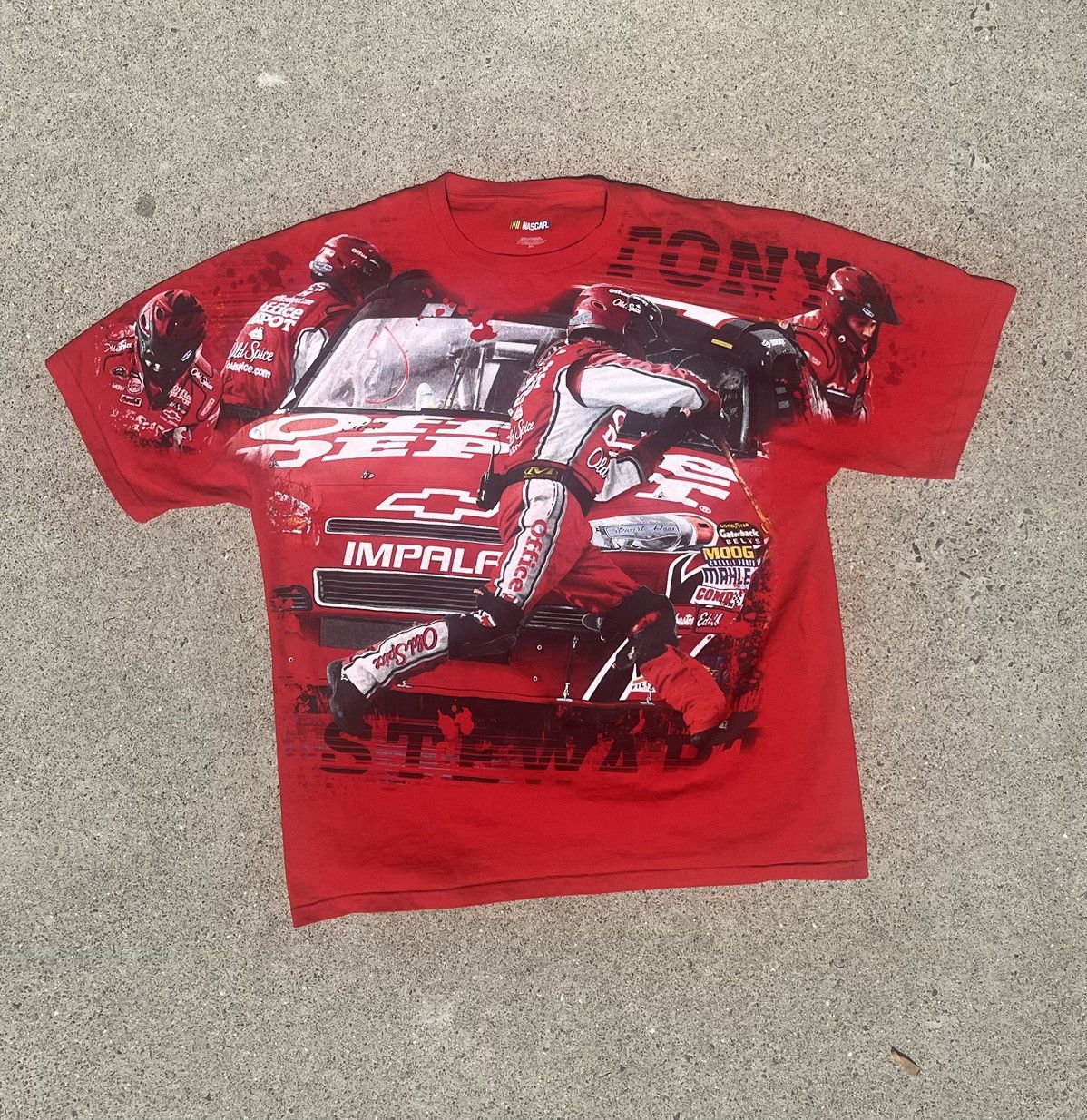NASCAR Vintage all over print Tony Stewart NASCAR 2010 Tshirt XL Size US XL / EU 56 / 4 - 2 Thumbnail