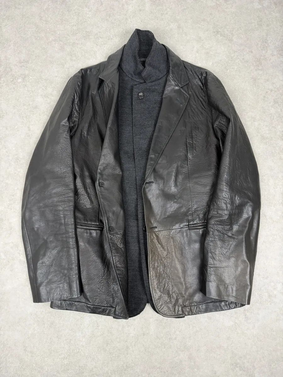 Armani Collezioni 2000s Armani Faded Black Layered Blazer Jacket Size US M / EU 48-50 / 2 - 9 Thumbnail