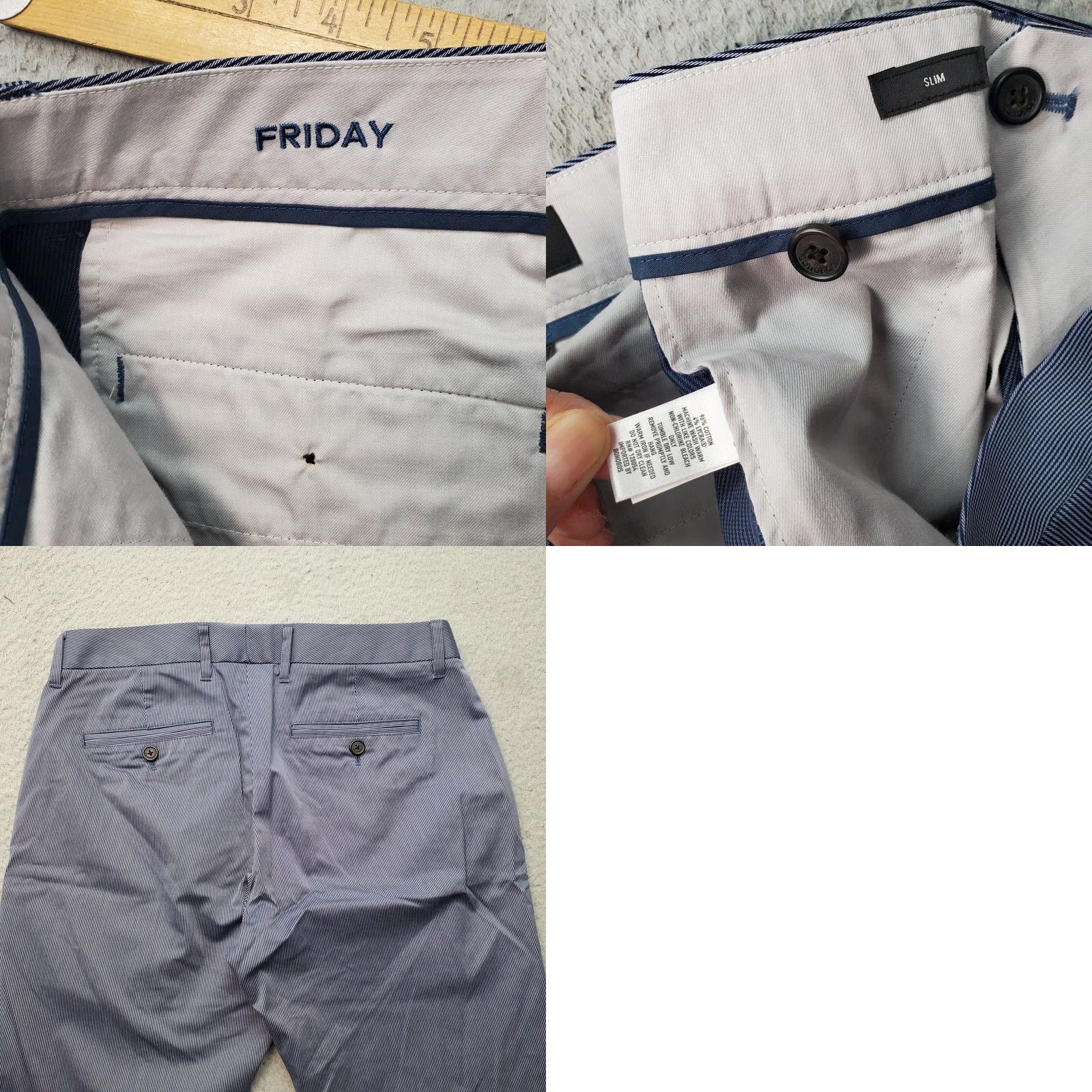 Bonobos Bonobos Dress Pants Mens 30 Multi Pinstripe Slim Friday Slash Pocket Stretchy Dress Pants Mens Size 30 Slim Pinstripe Multicolor Mens Pants Size US 30 / EU 46 - 8 Thumbnail