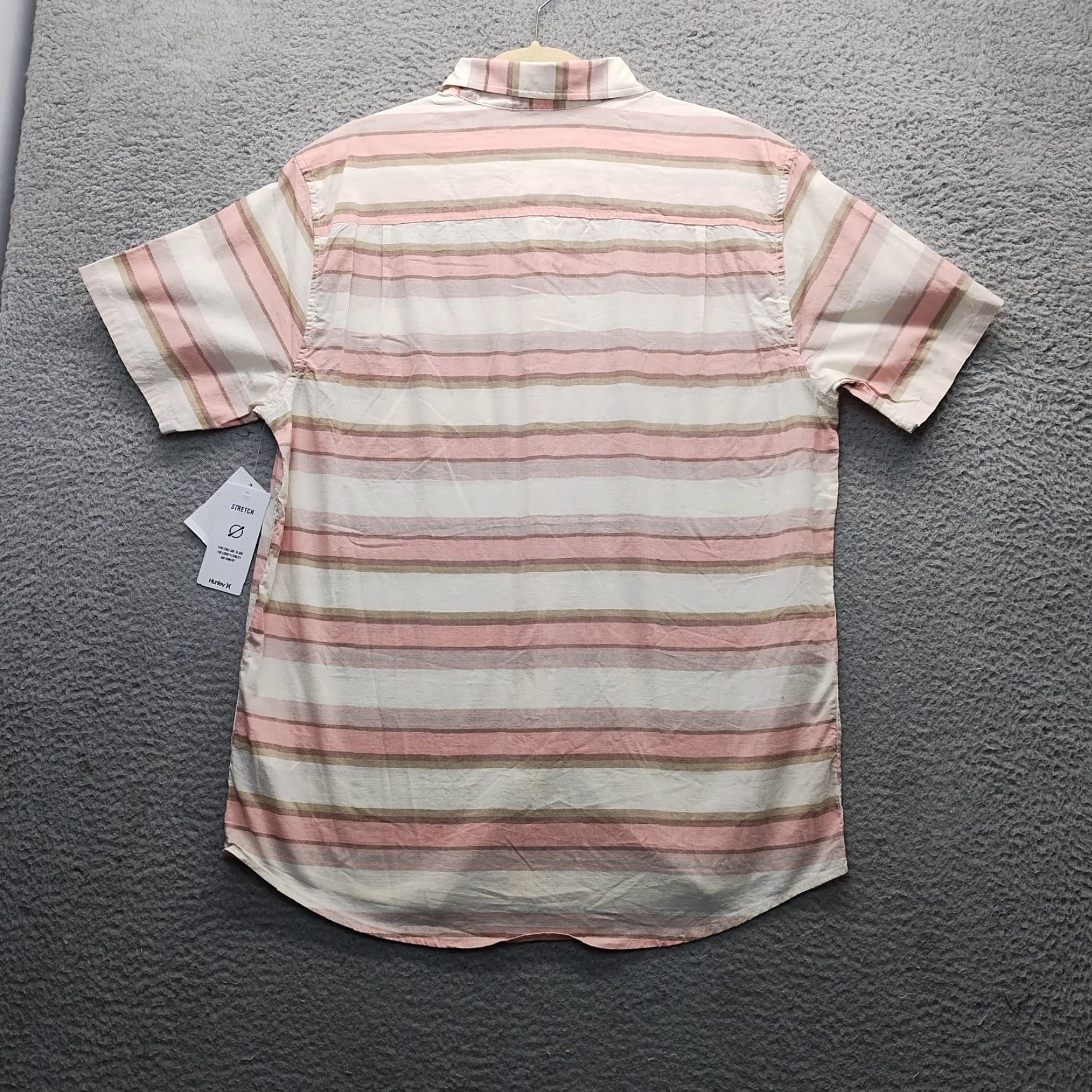 Hurley Hurley Shirt Mens L Multicolor Lido Striped Comfort Short Sleeve Collared Button-Up Size US L / EU 52-54 / 3 - 2 Thumbnail