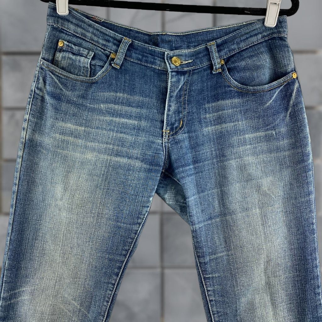 7 For All Mankind 7 For All Mankind Jeans Womens 29 Blue Low-Rise Distressed Rip Denim USA Made Size 29" - 1 Thumbnail