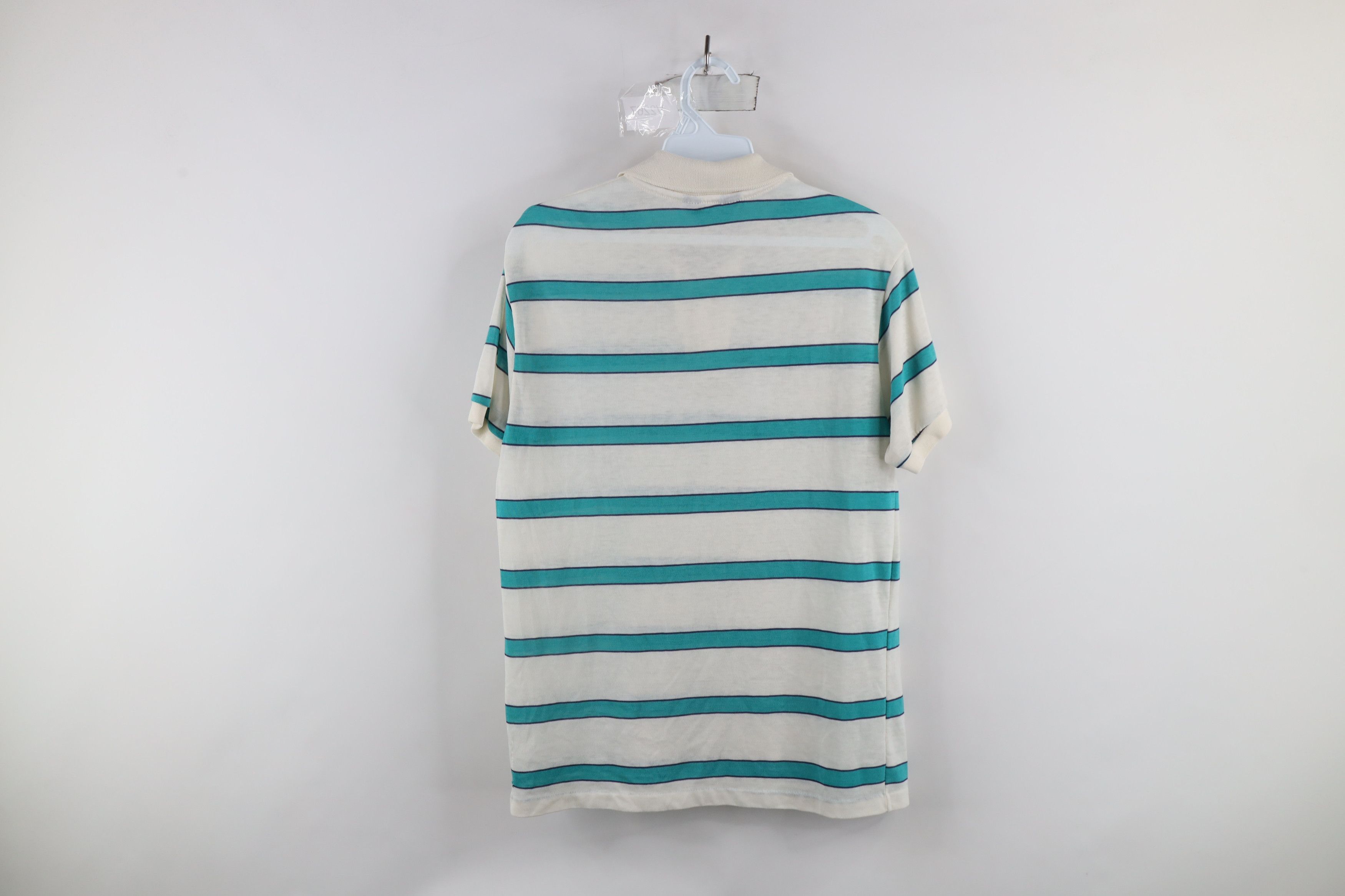 Vintage Vintage 70s Streetwear Sheer Thin Striped Polo Shirt USA Size US M / EU 48-50 / 2 - 9 Thumbnail