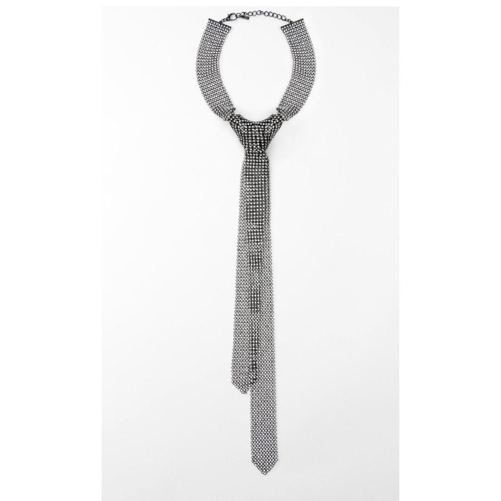 Zara Nwt- Zara RHINESTONE NECKTIE NECKLACE Size ONE SIZE - 1 Thumbnail